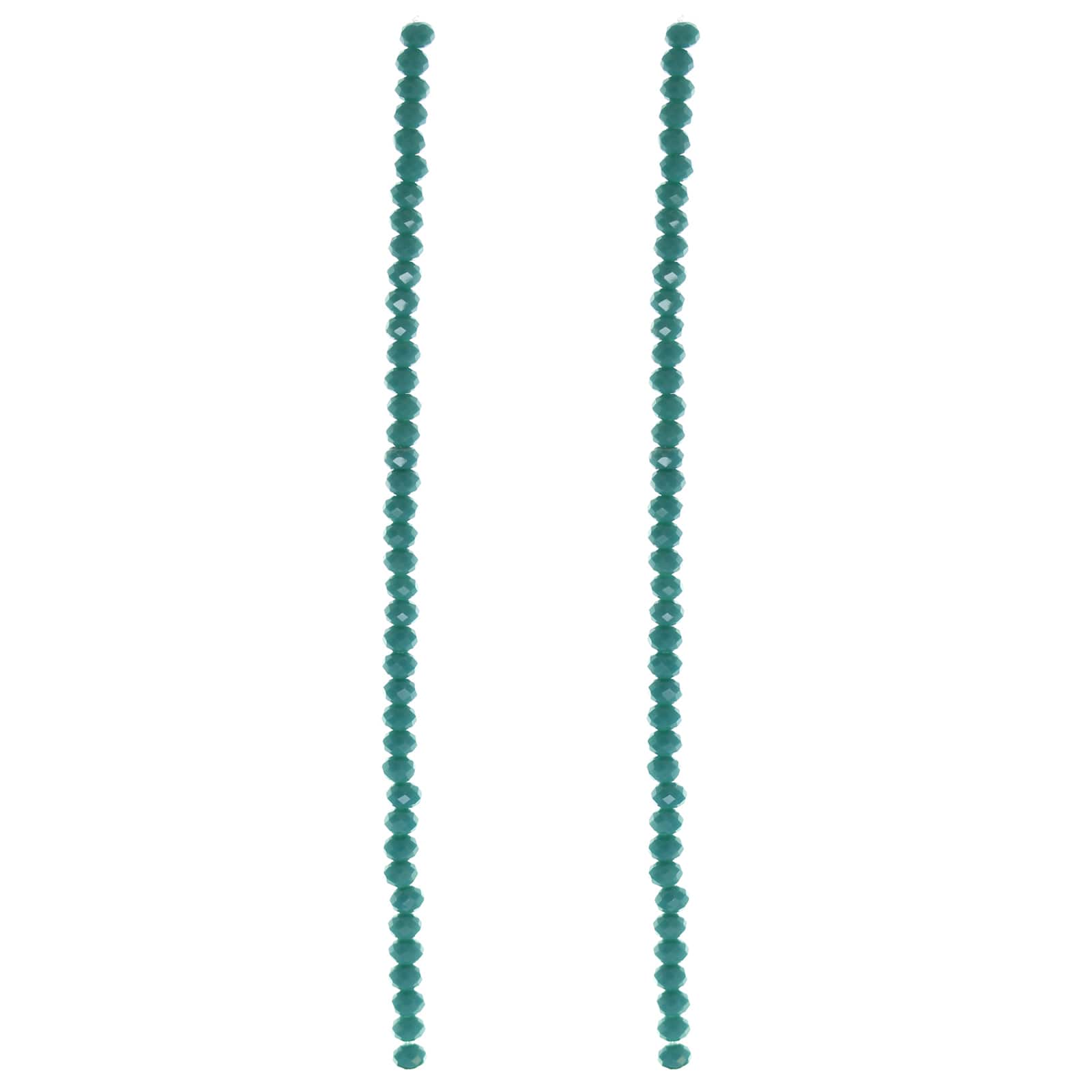 Turquoise Faceted Glass Beads, 6mm by Bead Landing&#x2122;