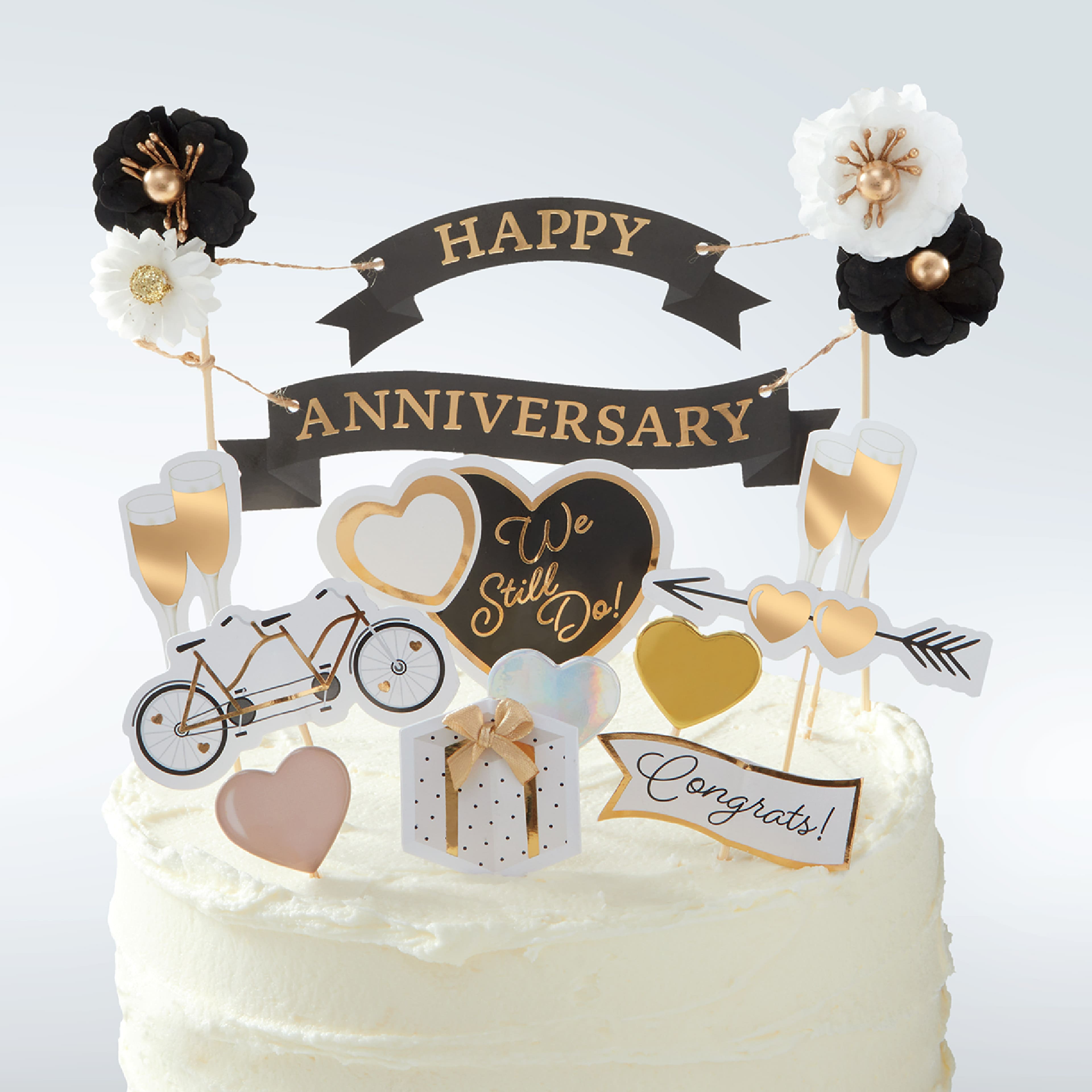 Happy Anniversary Cake Topper Set by Celebrate It&#x2122;