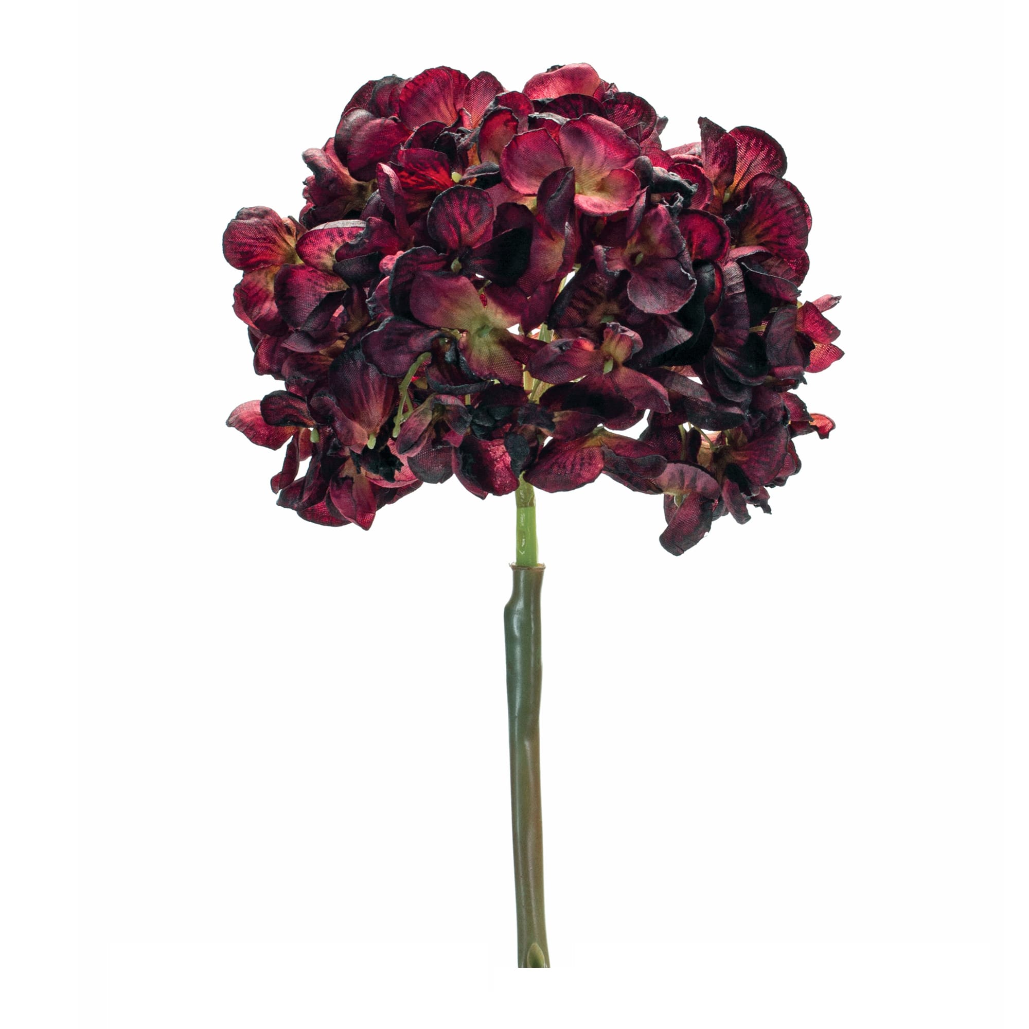22.75" Deep Red Hydrangea Flower Stems, 6ct.