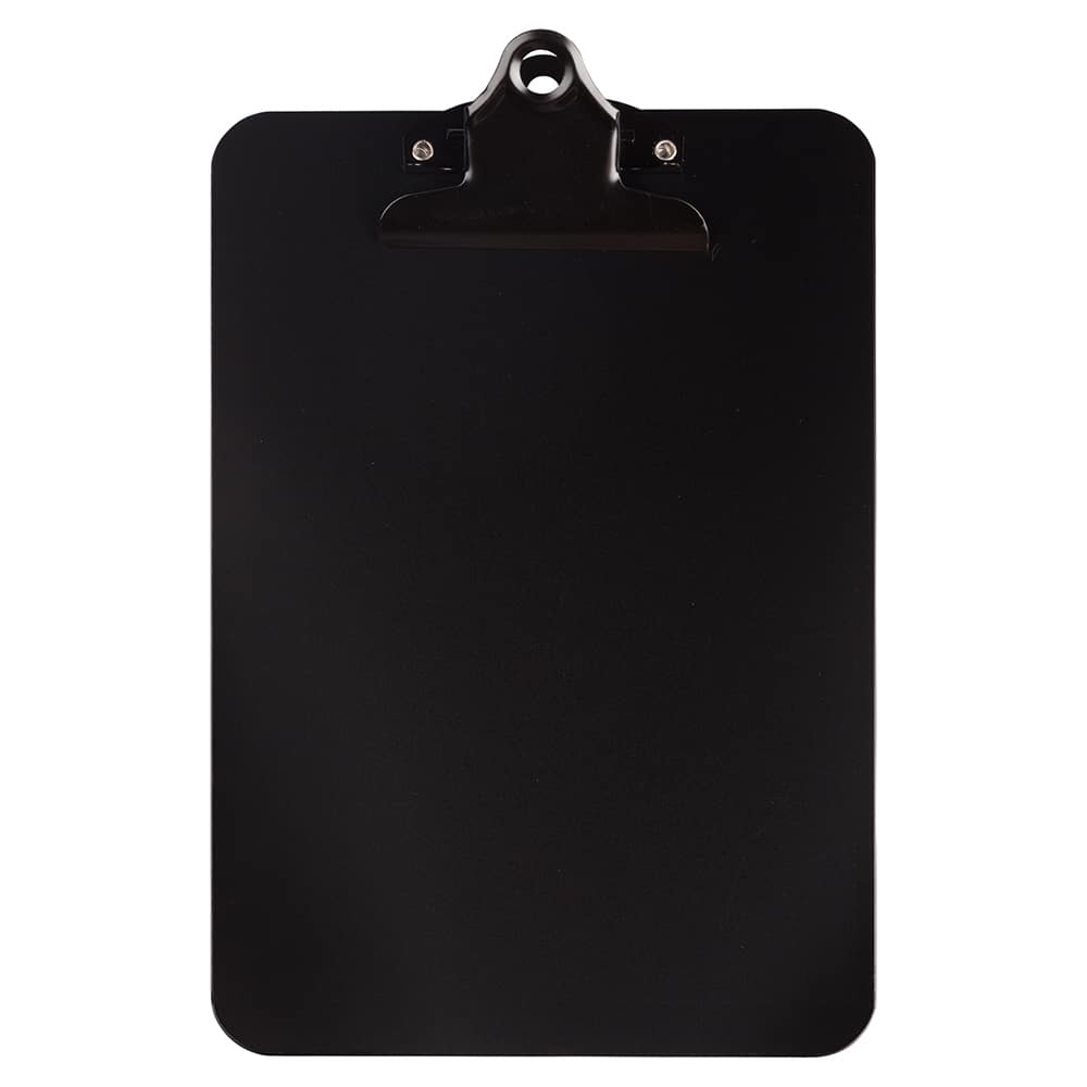 JAM Paper Black Mini Aluminum Clipboard with Bulldog Clip