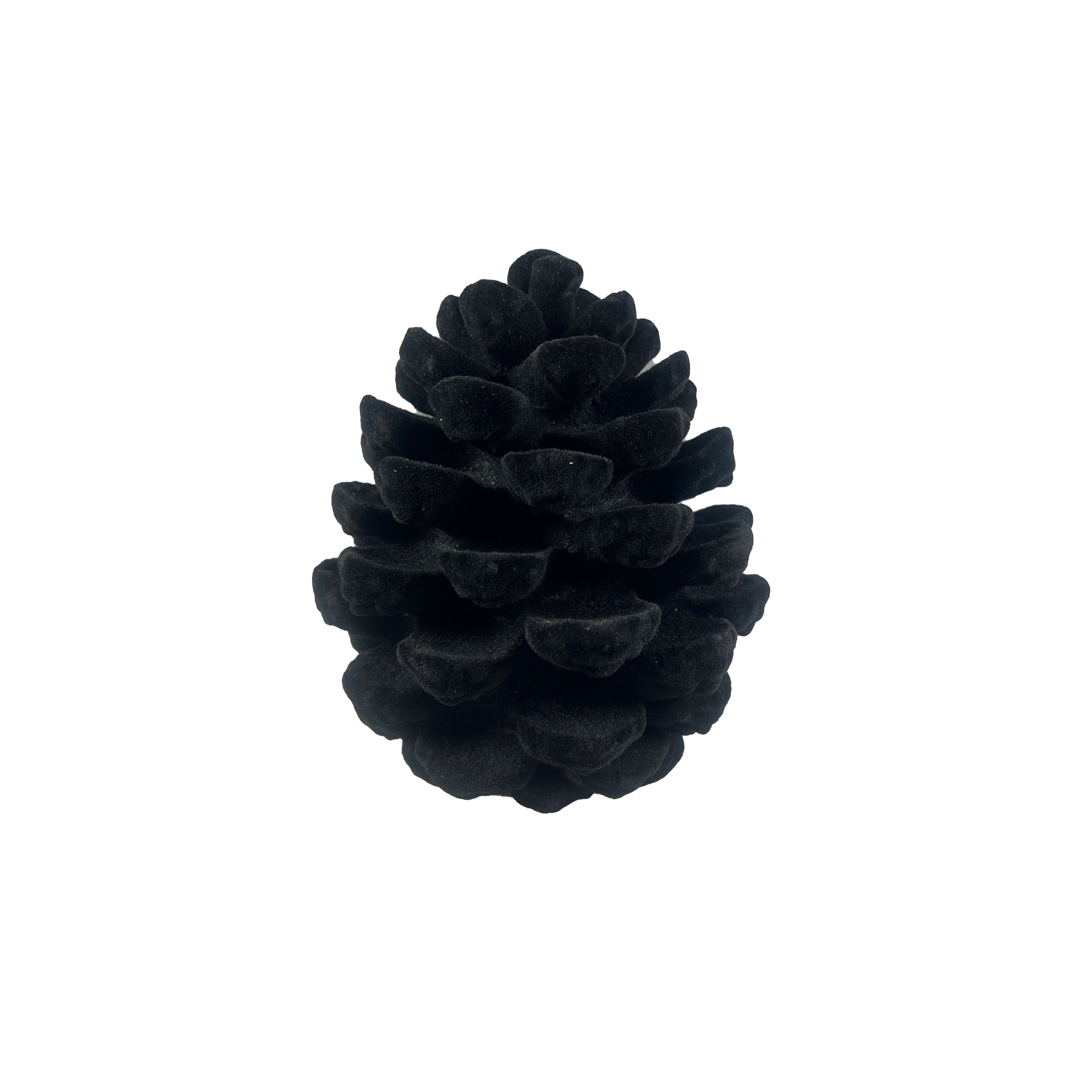 7.25&#x22; Black Flocked Pinecone Tabletop D&#xE9;cor by Ashland&#xAE;