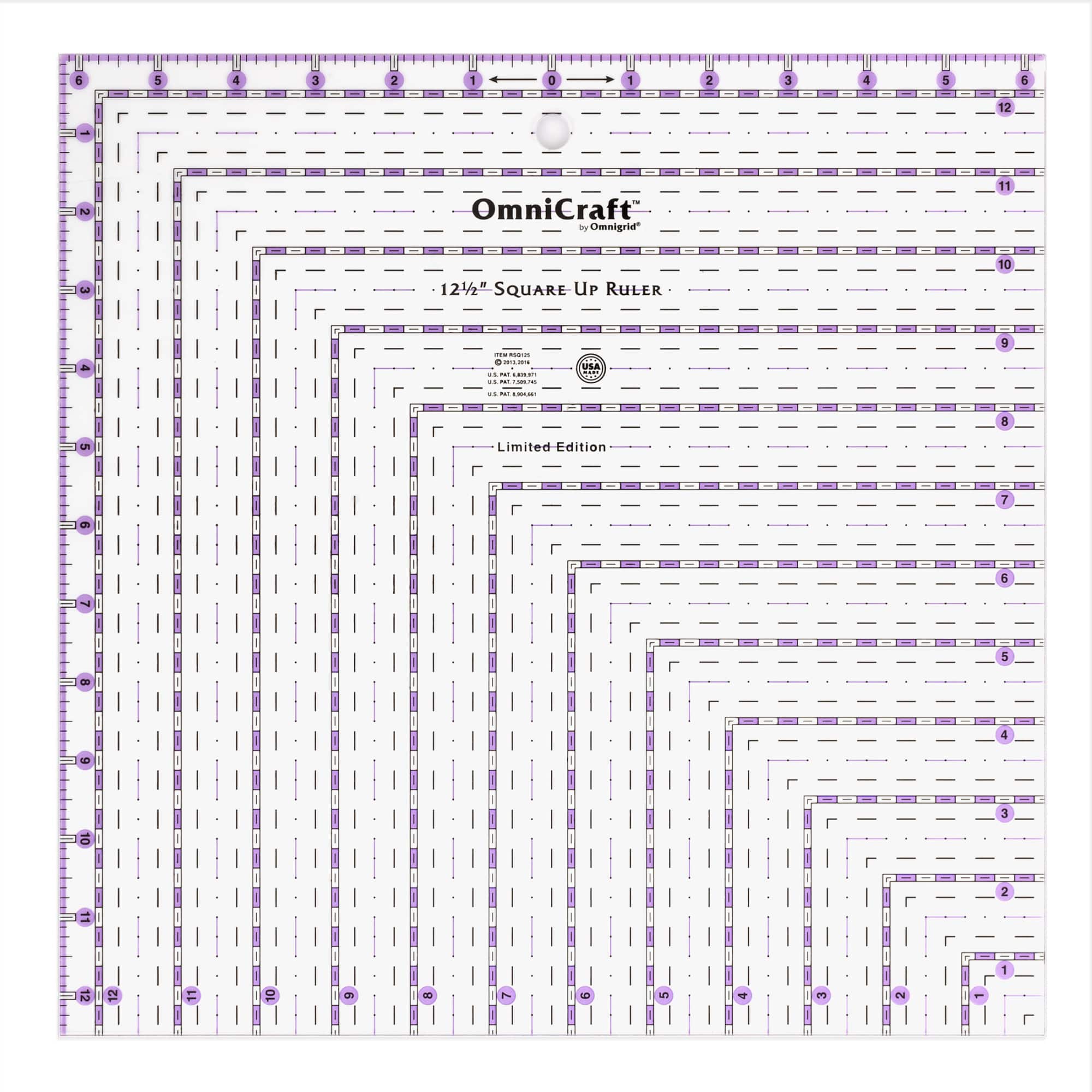 OmniCraft&#xAE; by Omnigrid&#xAE; 12.5&#x22; Square-Up Quilting Ruler