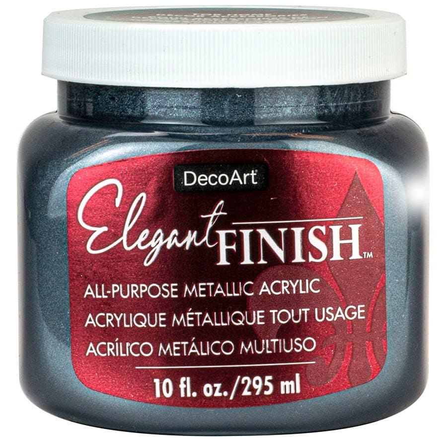 DecoArt Elegant Finish Metallic Paint, 10 oz By Deco Art in Pewter