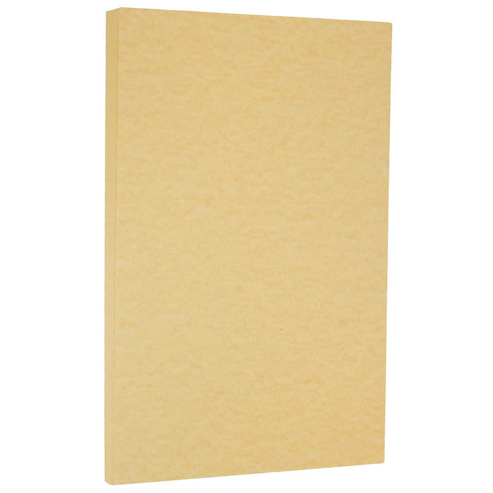 JAM Paper Antique Gold 8.5" x 14" Legal Parchment Cardstock, 50 Sheets