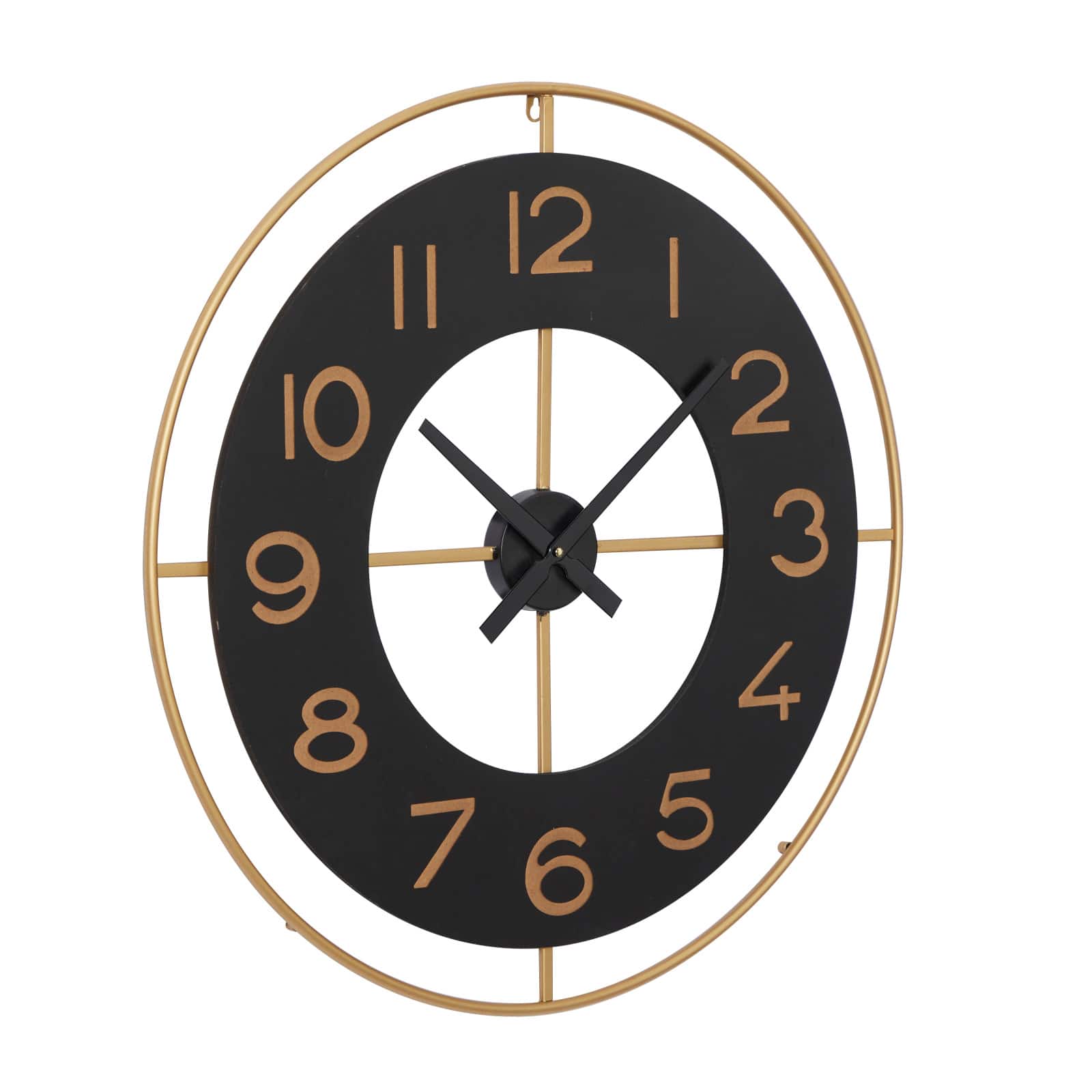 Gold Vintage Metal Wall Clock, 28&#x22; x 28&#x22;