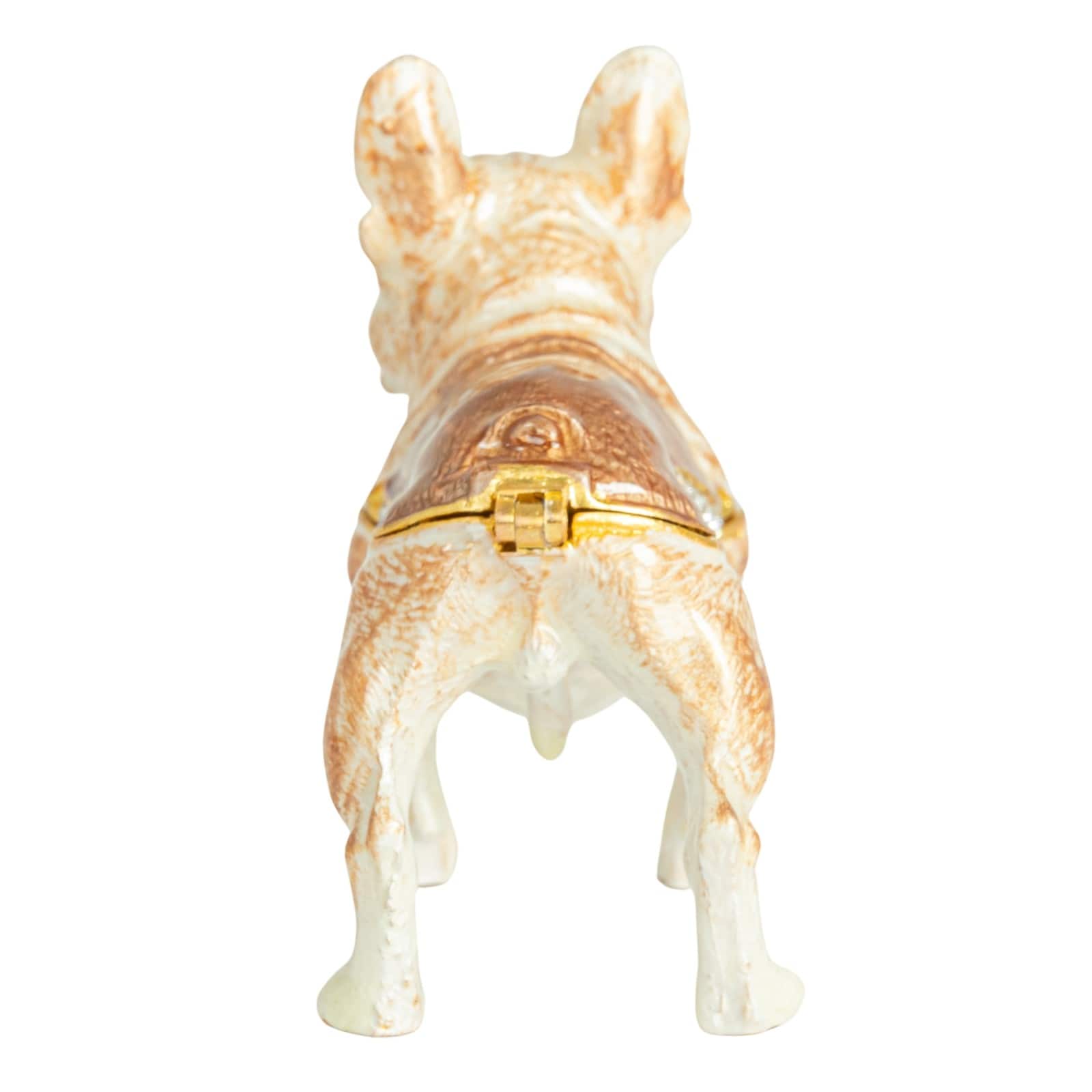 Hello Honey&#xAE; 3&#x22; Multicolor French Bulldog Jeweled Trinket Box