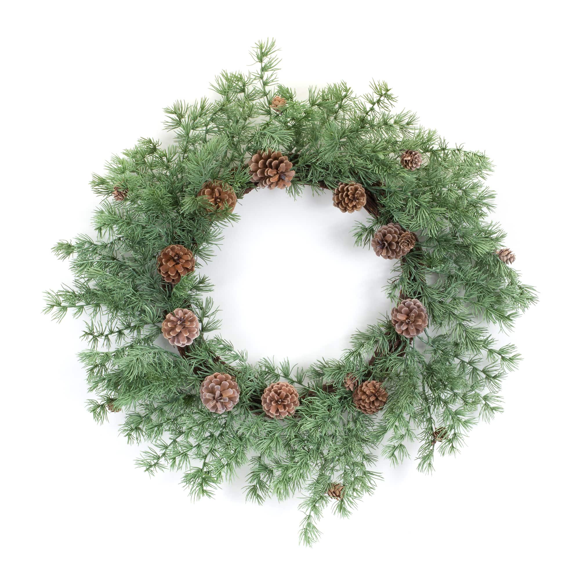 24&#x22; Pine Wreath with Pinecones