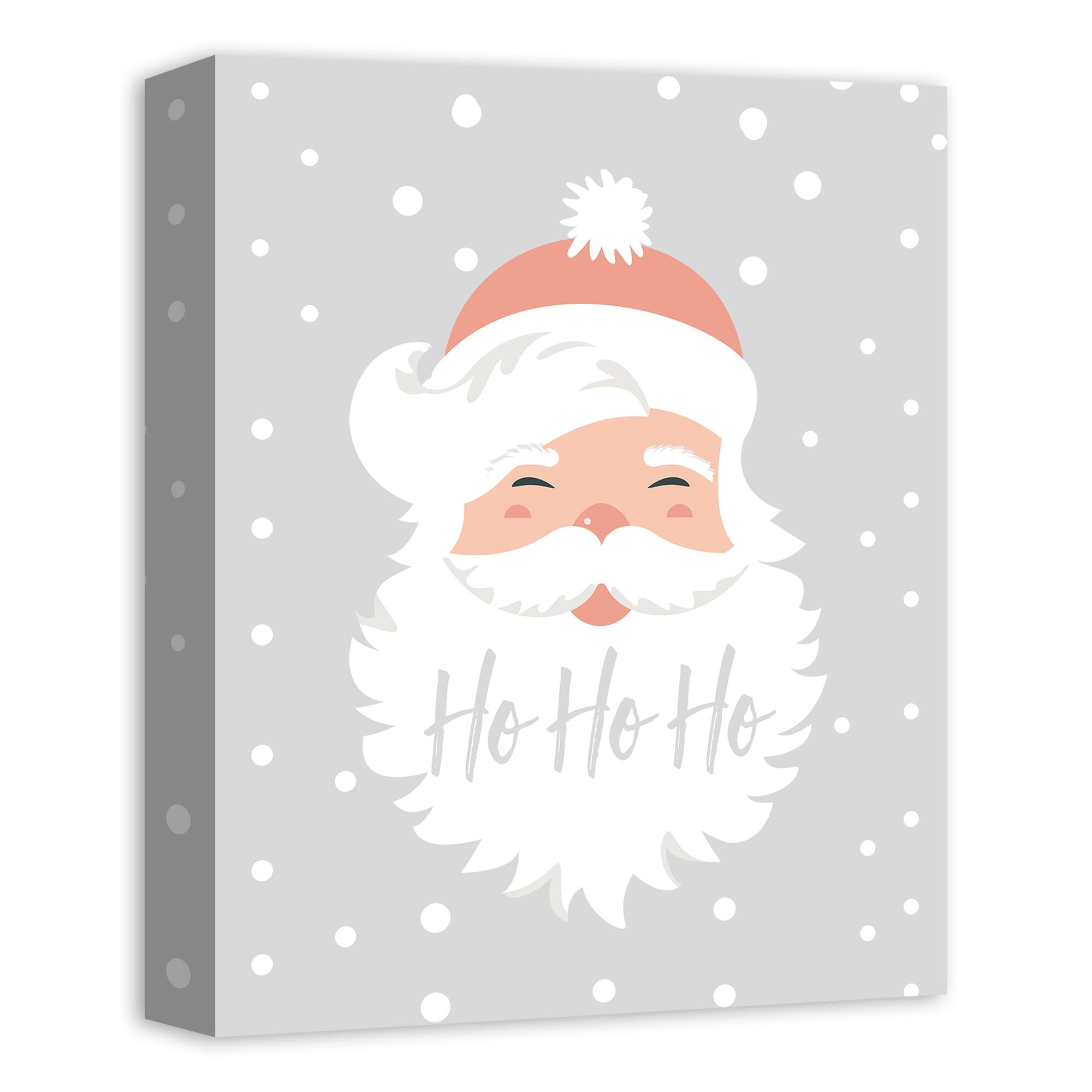 Ho Ho Ho Santa 11x14 Canvas Wall Art