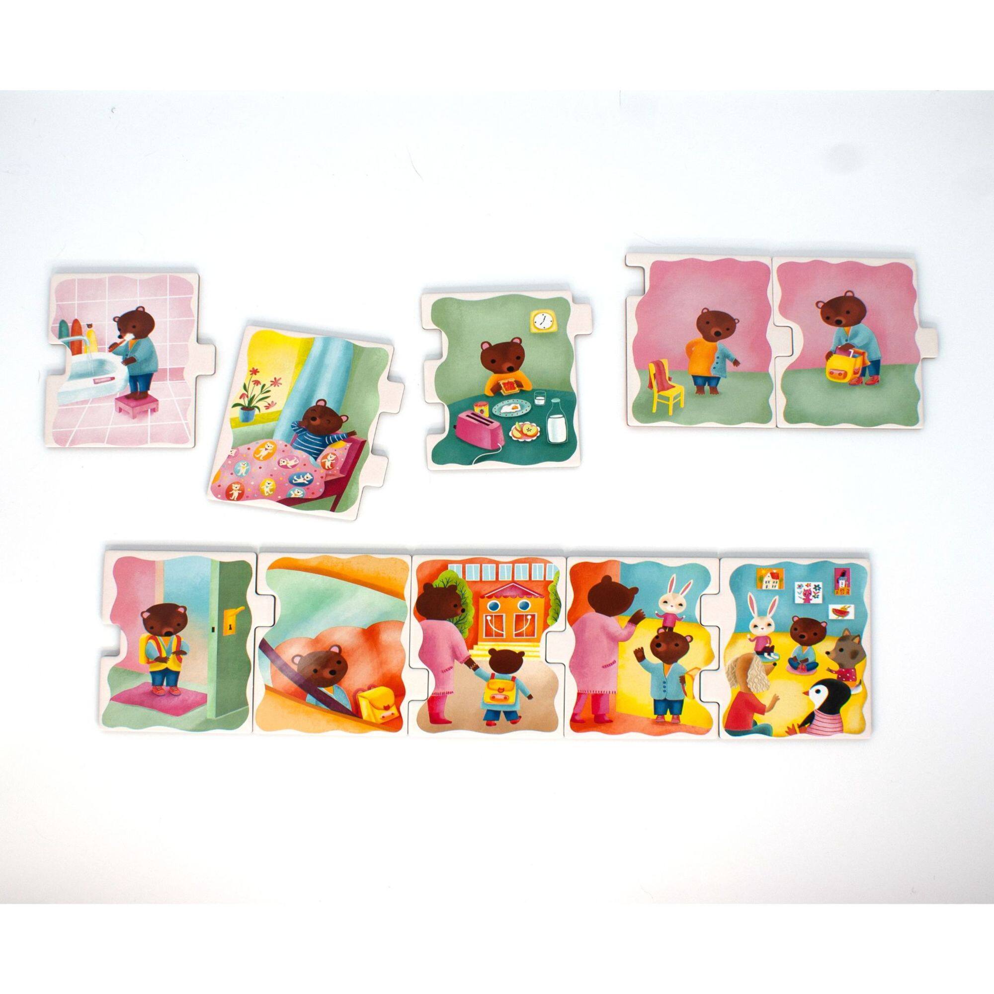 eeBoo Ready to Go School Sequencing Activity 10 Piece Puzzle