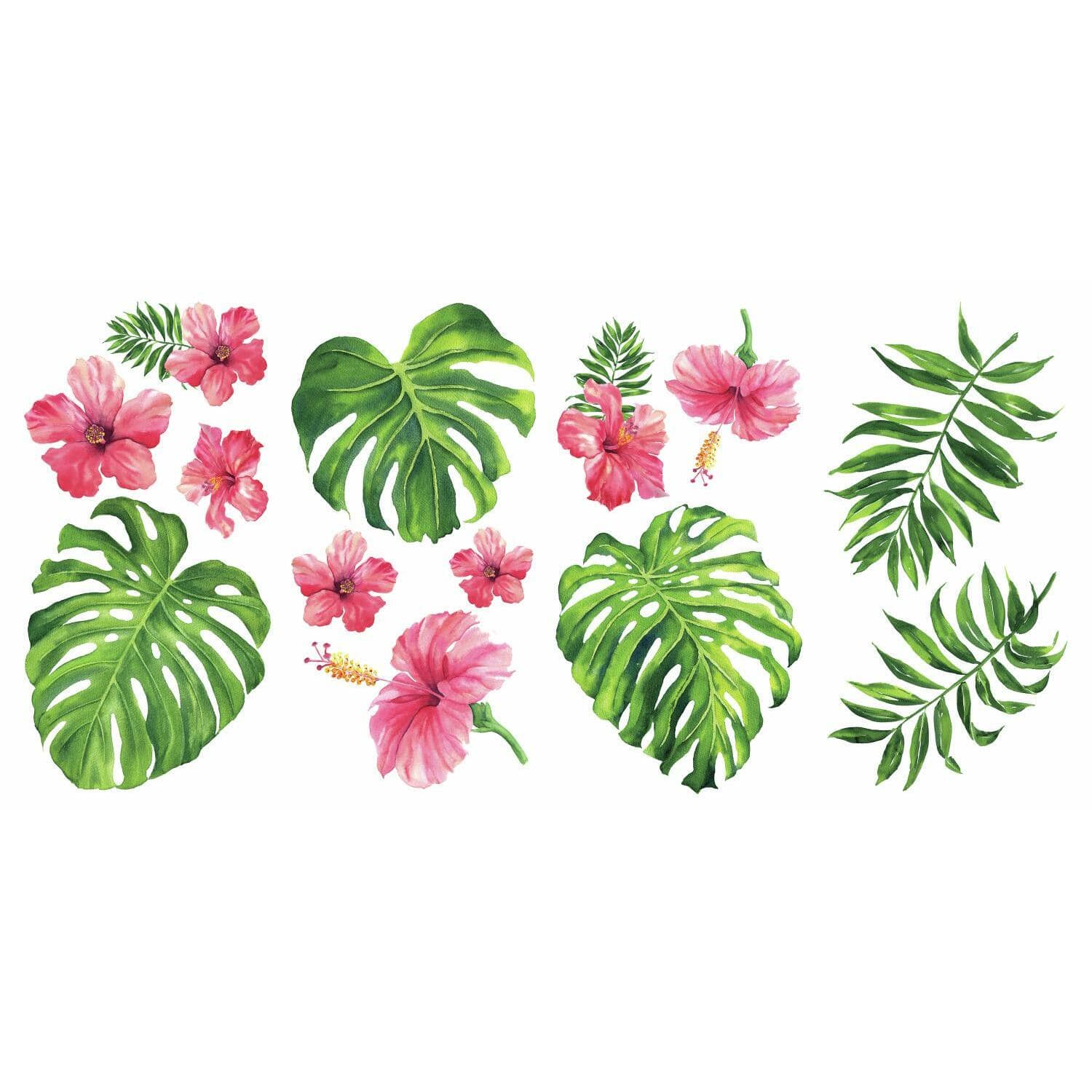 RoomMates Tropical Hibiscus Flower Peel & Stick Decals