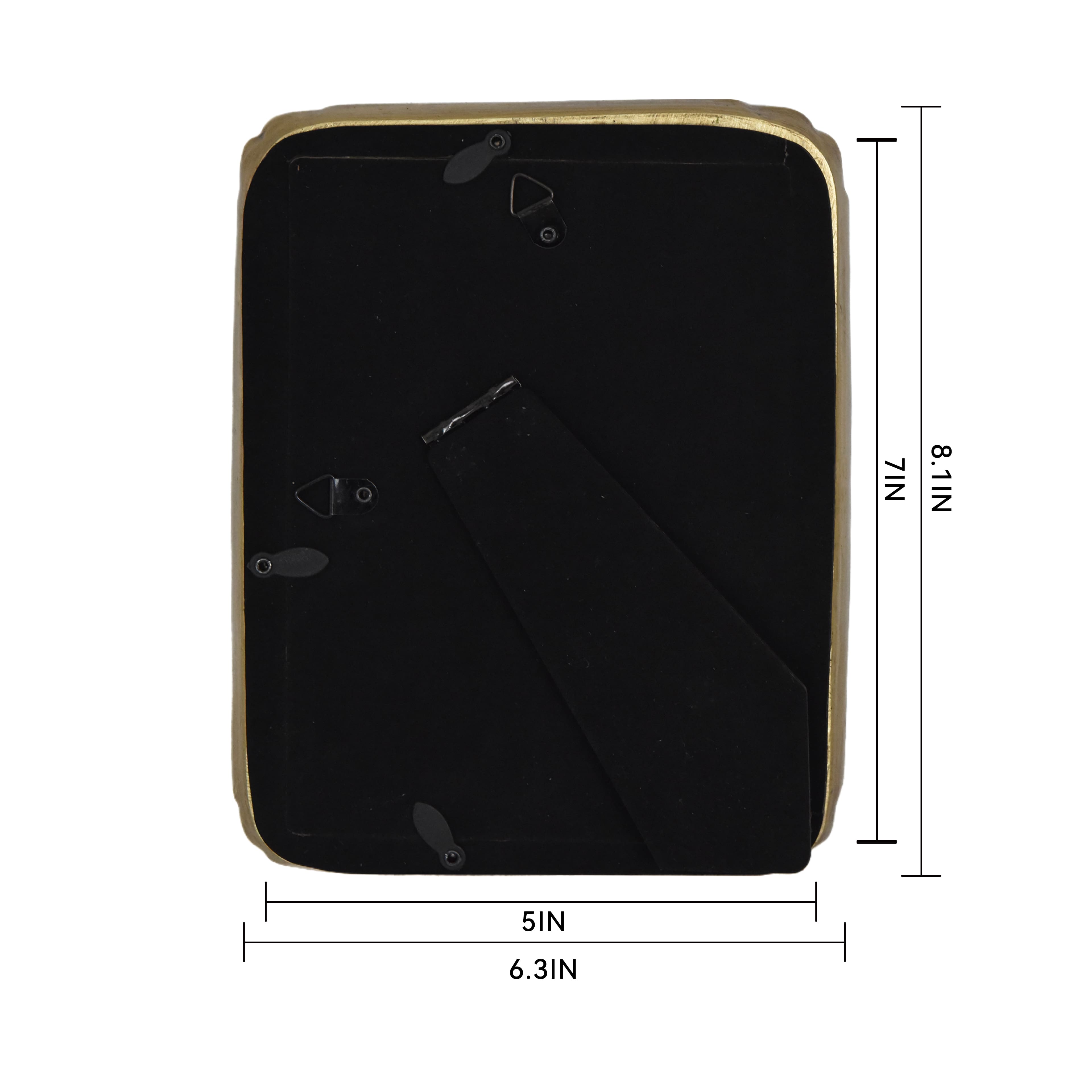 Treasured Finds 5&#x22; x 7&#x22; Gold Tray Tabletop Frame by Studio D&#xE9;cor&#xAE;