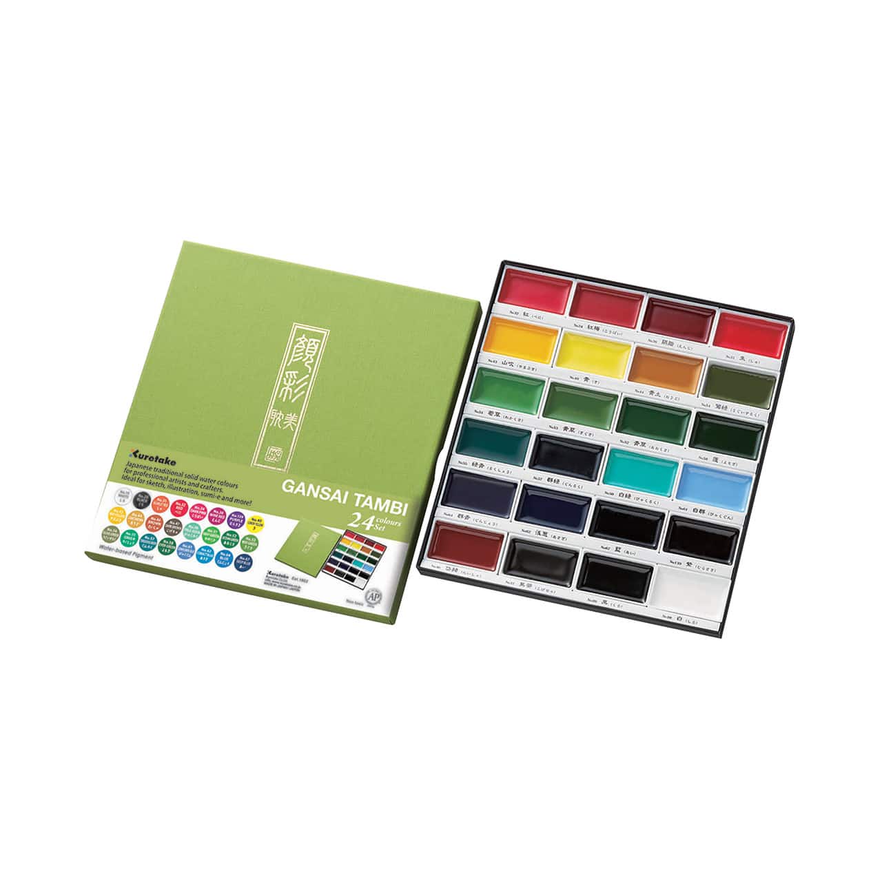 Kuretake GANSAI TAMBI&#x2122; 24 Color Watercolor Set