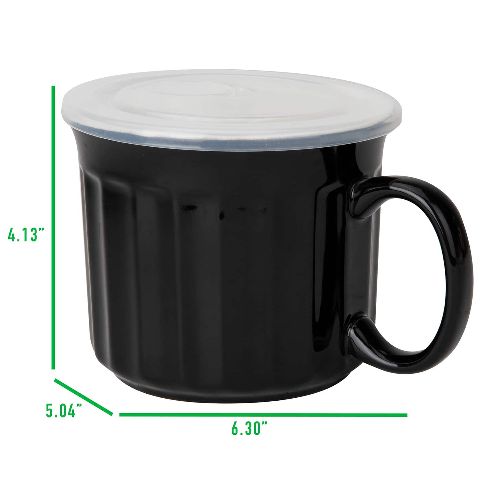 Mind Reader Vented Soup Ceramic Stoneware Mug With Lid