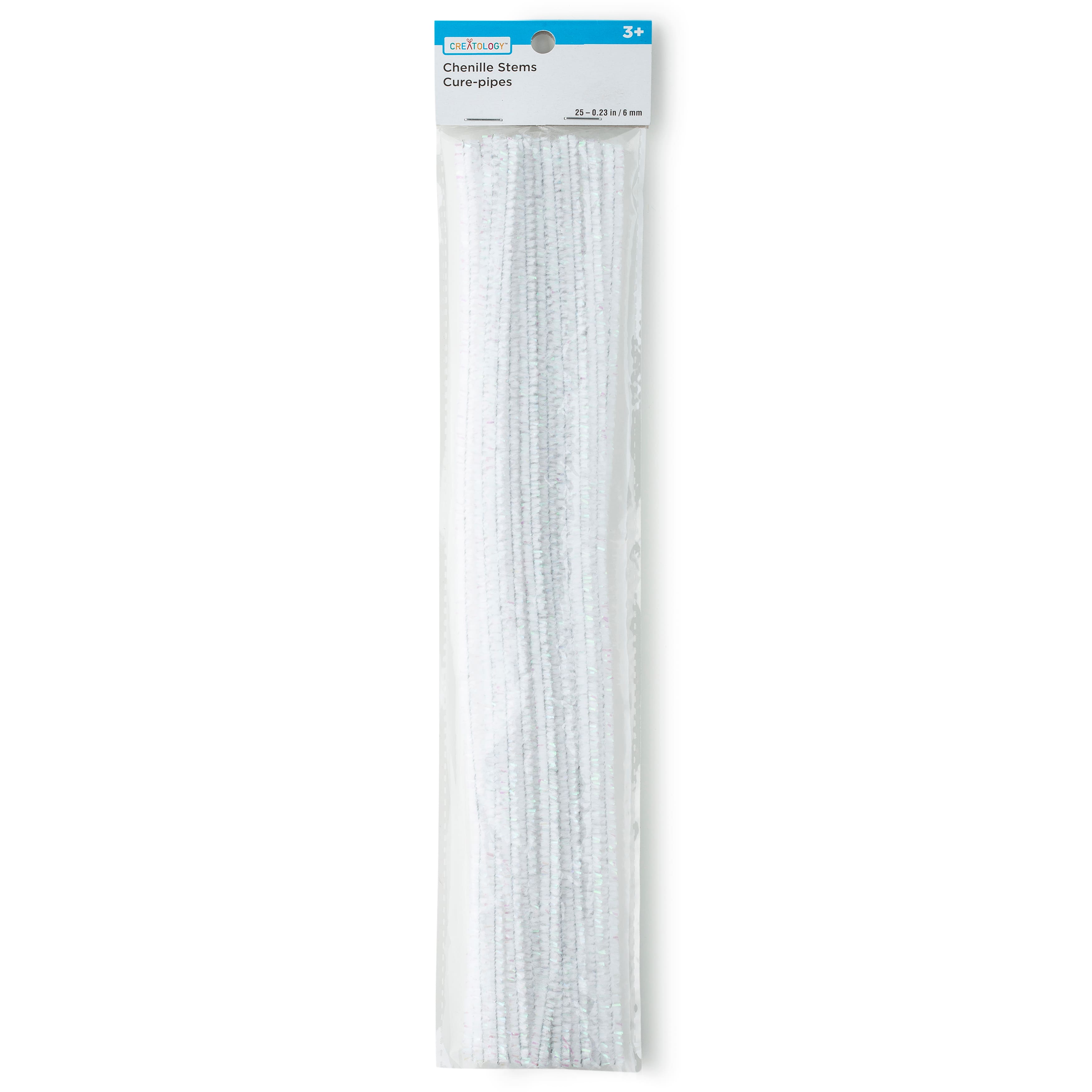12 Packs: 25 ct. (300 total) Iridescent White Chenille Pipe Cleaners by Creatology™