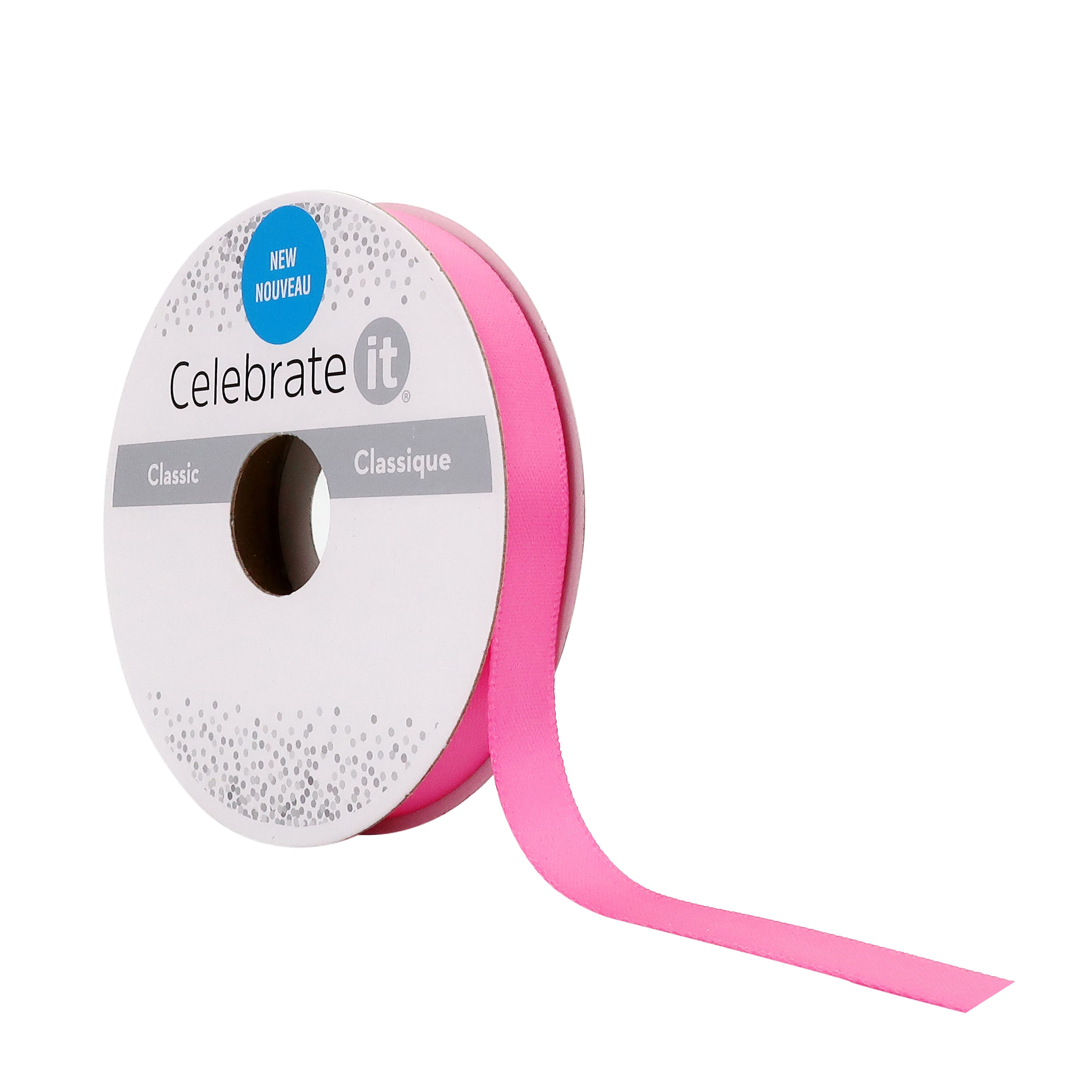 Celebrate It Satin Ribbon - Light Pink - Each