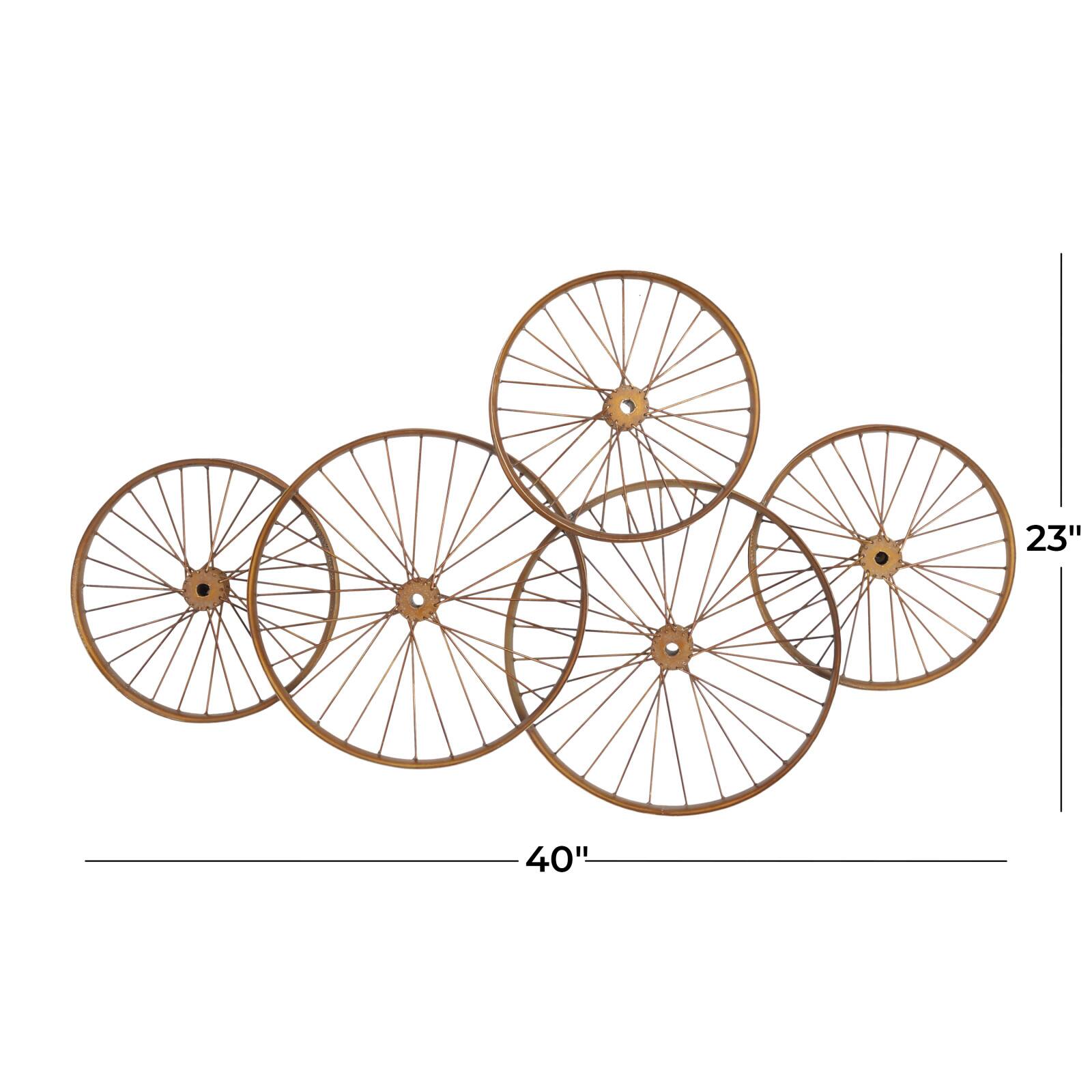 Copper Metal Eclectic Wall Decor, 40" x 40" x 5"