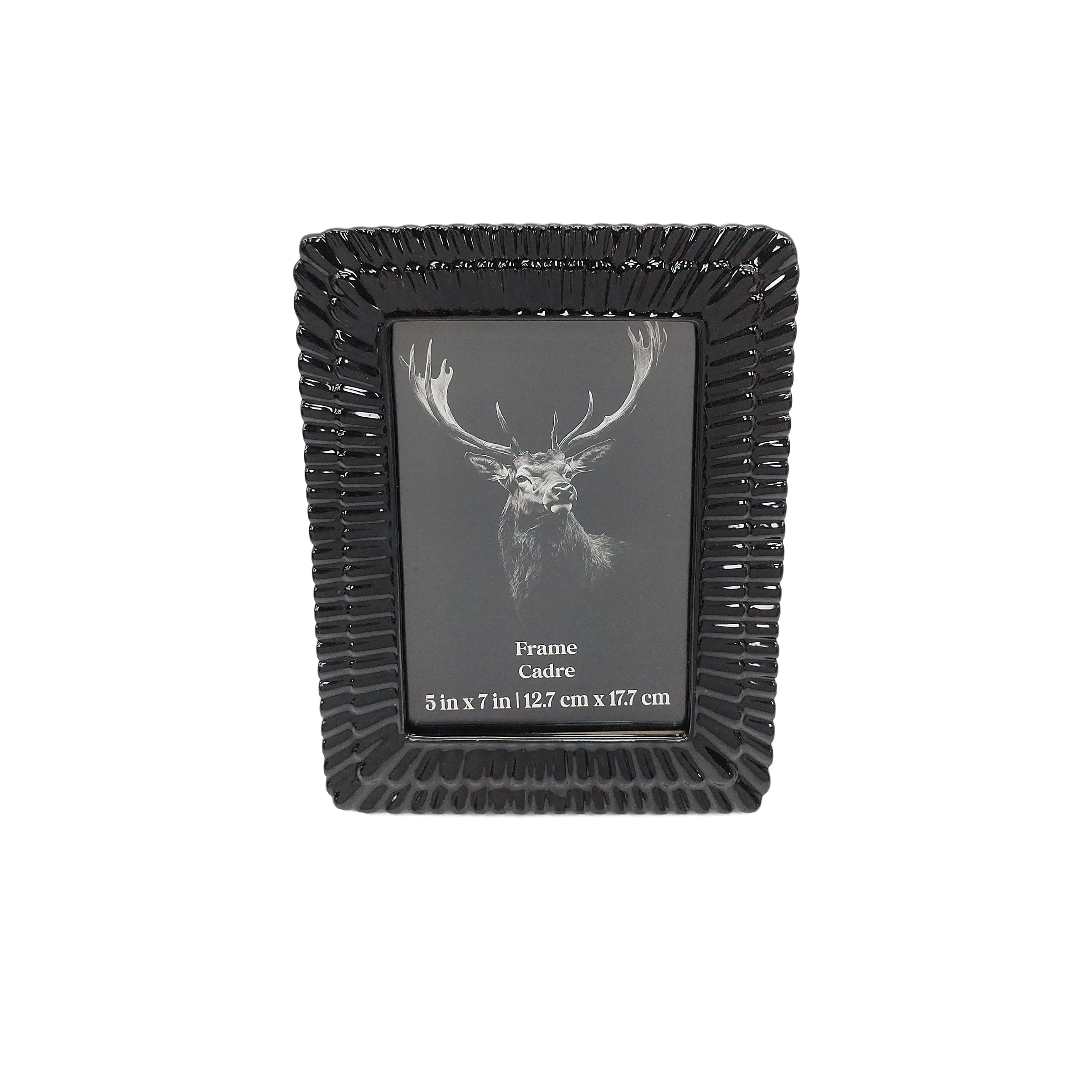 5&#x22; x 7&#x22; Black Ceramic Photo Frame by Ashland&#xAE;