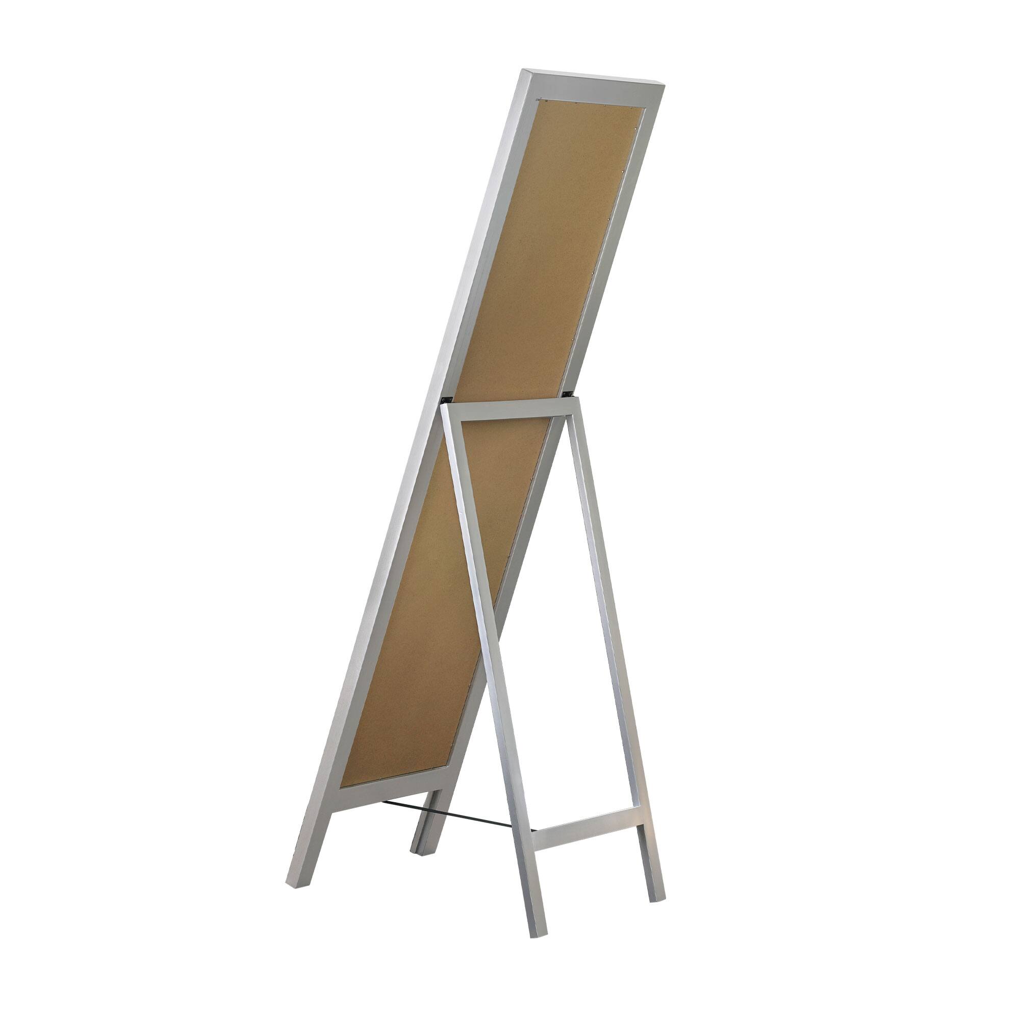 Head West Brushed Nickel Full Size Free Standing Easel Dressing Mirror - 18" x 64"