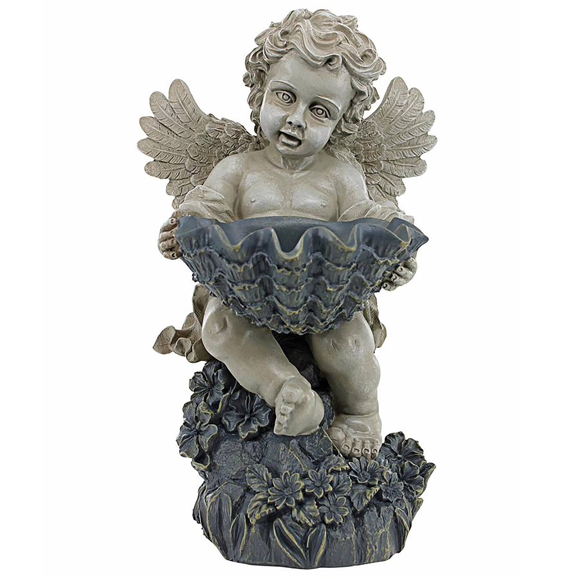 Design Toscano 14.5&#x22; Heavenly Offering Cherub Garden Statue