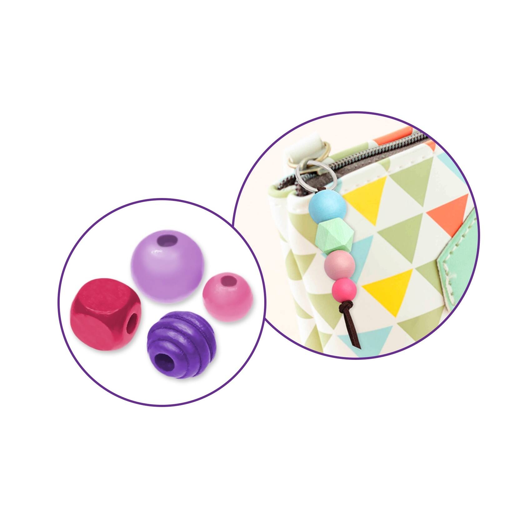 Craft Medley&#x2122; Viola Mix Multicraft Wooden Bead &#x26; Cord Kit