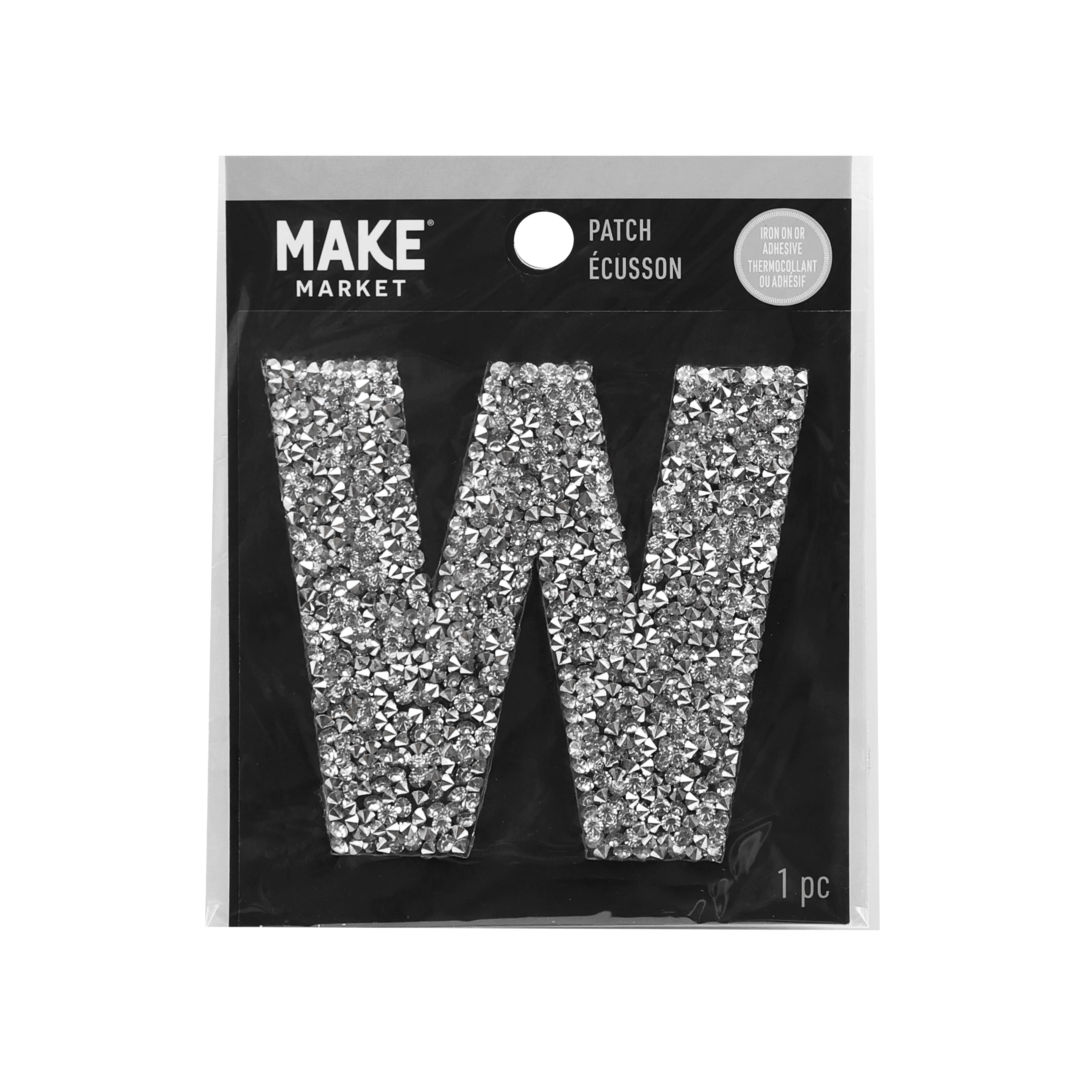 3&#x22; Crystal Letter Iron On Patch by Make Market&#xAE;