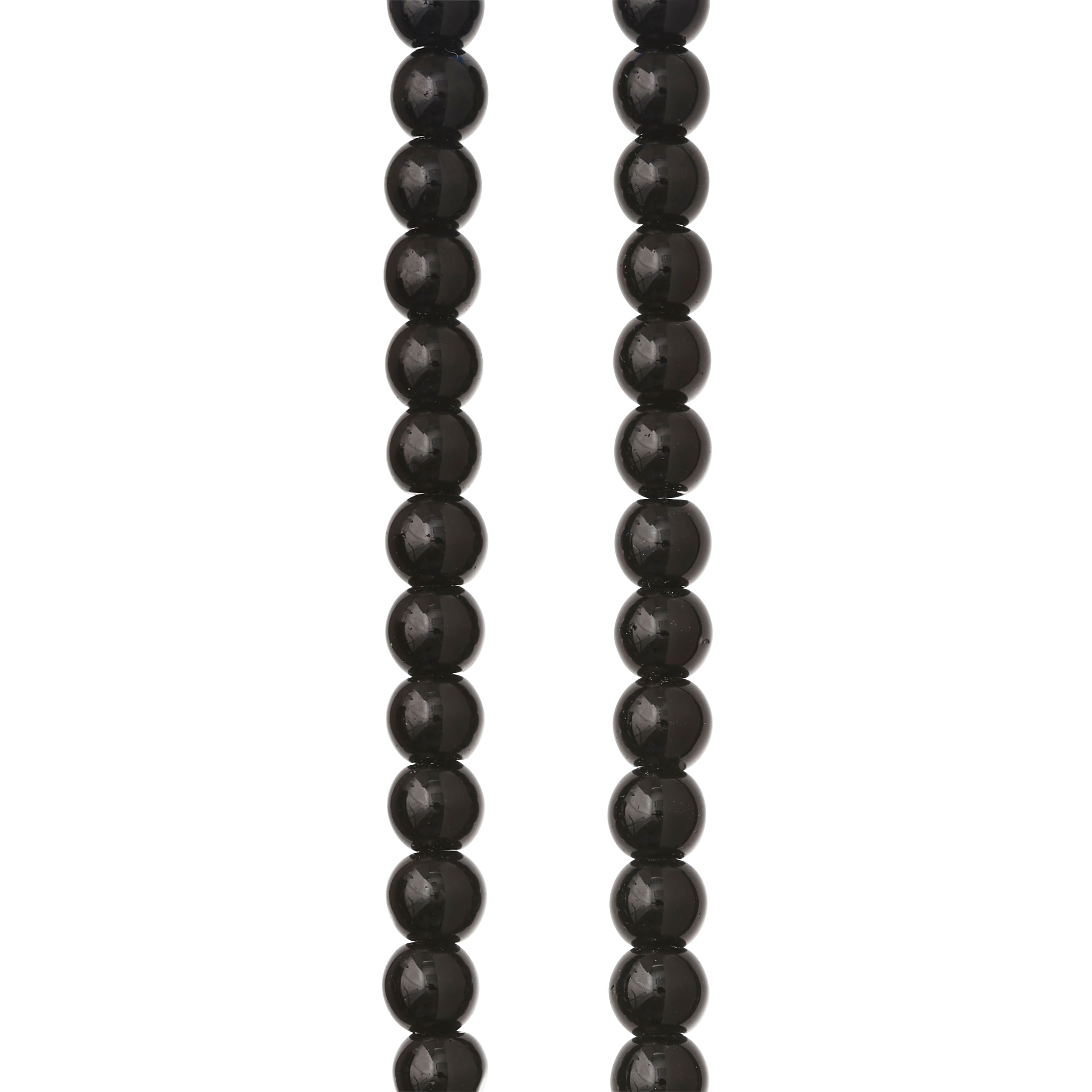 Black Round Glass Beads, 3mm by Bead Landing™