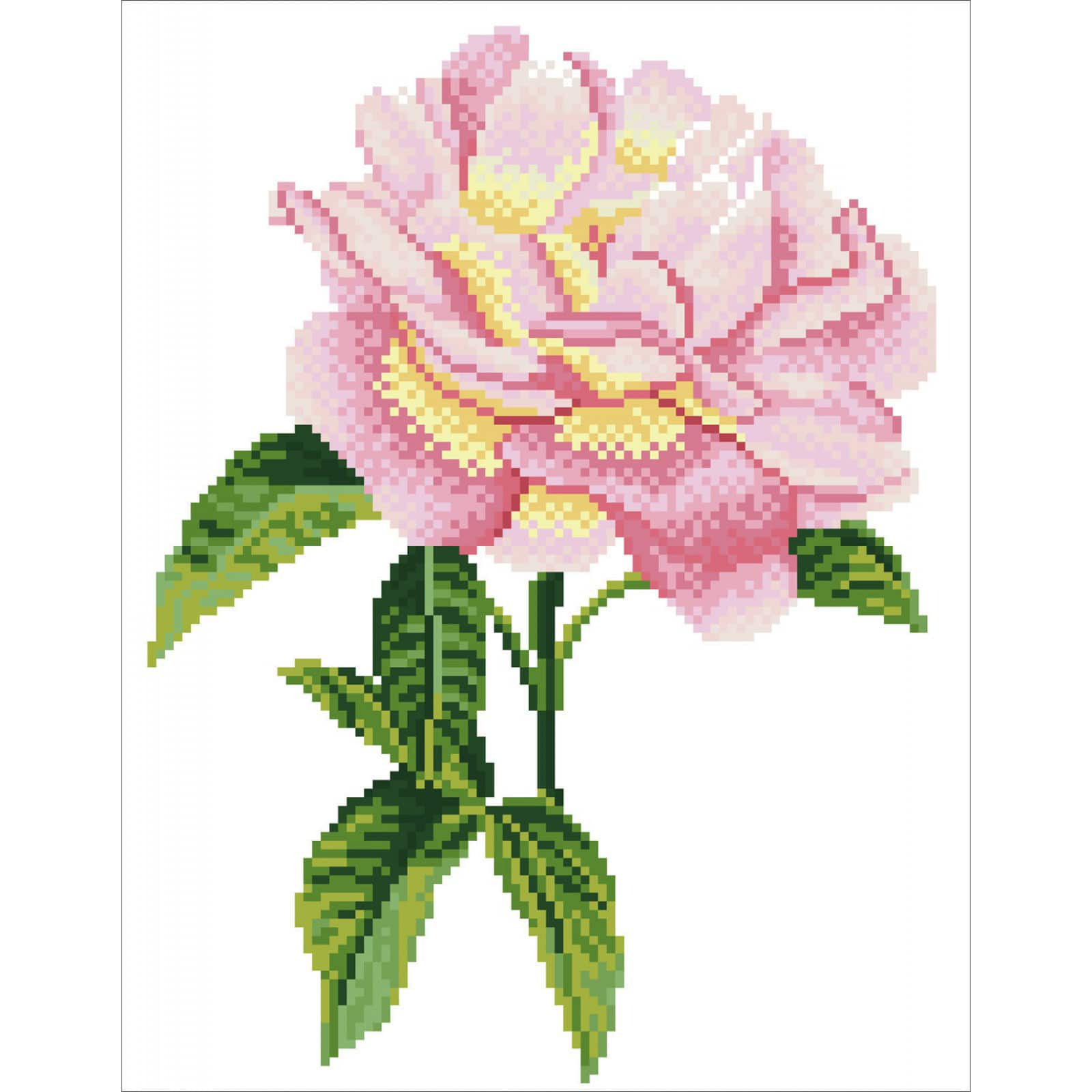 Diamond Dotz&#xAE; Intermediate Pink Rose with Frame Diamond Painting Kit