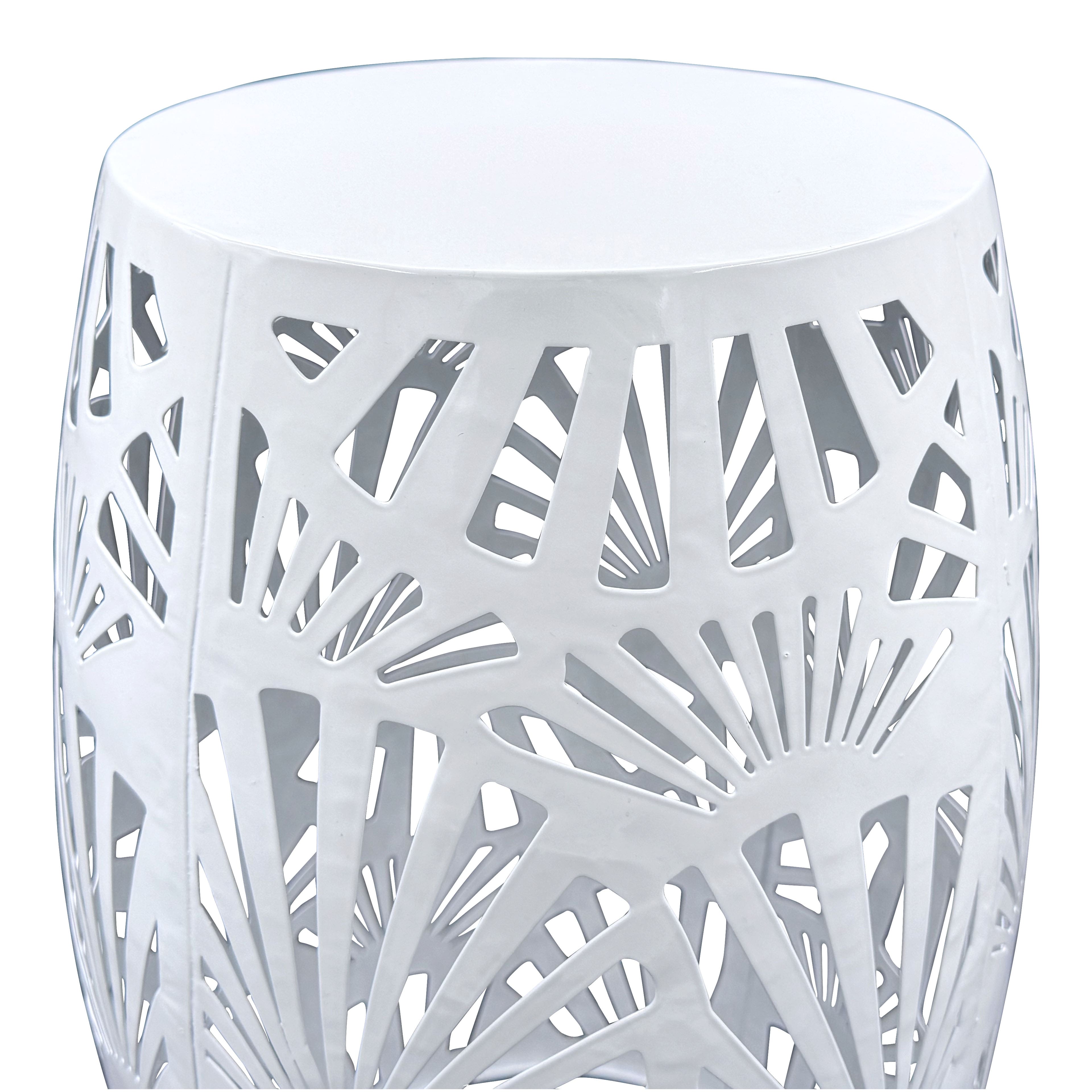 18&#x22; White Outdoor Garden Stool by Ashland&#xAE;