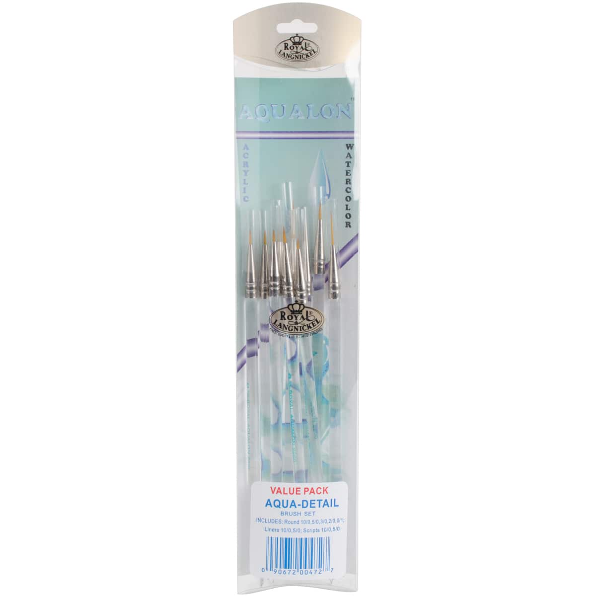 Royal Langnickel Aqualon Detail Brush Set, 10ct.