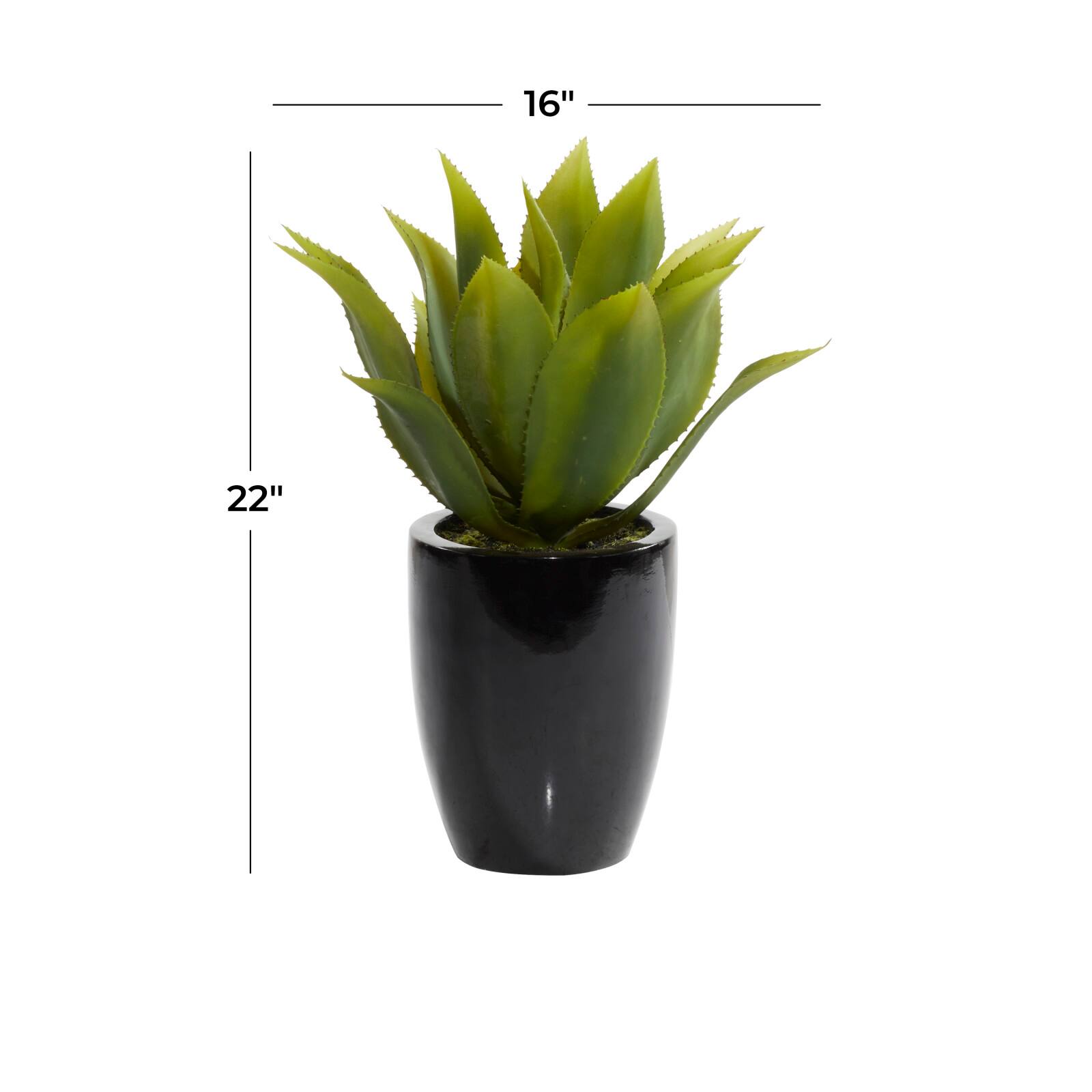 22" Potted Contemporary Succulent Artificial Foliage