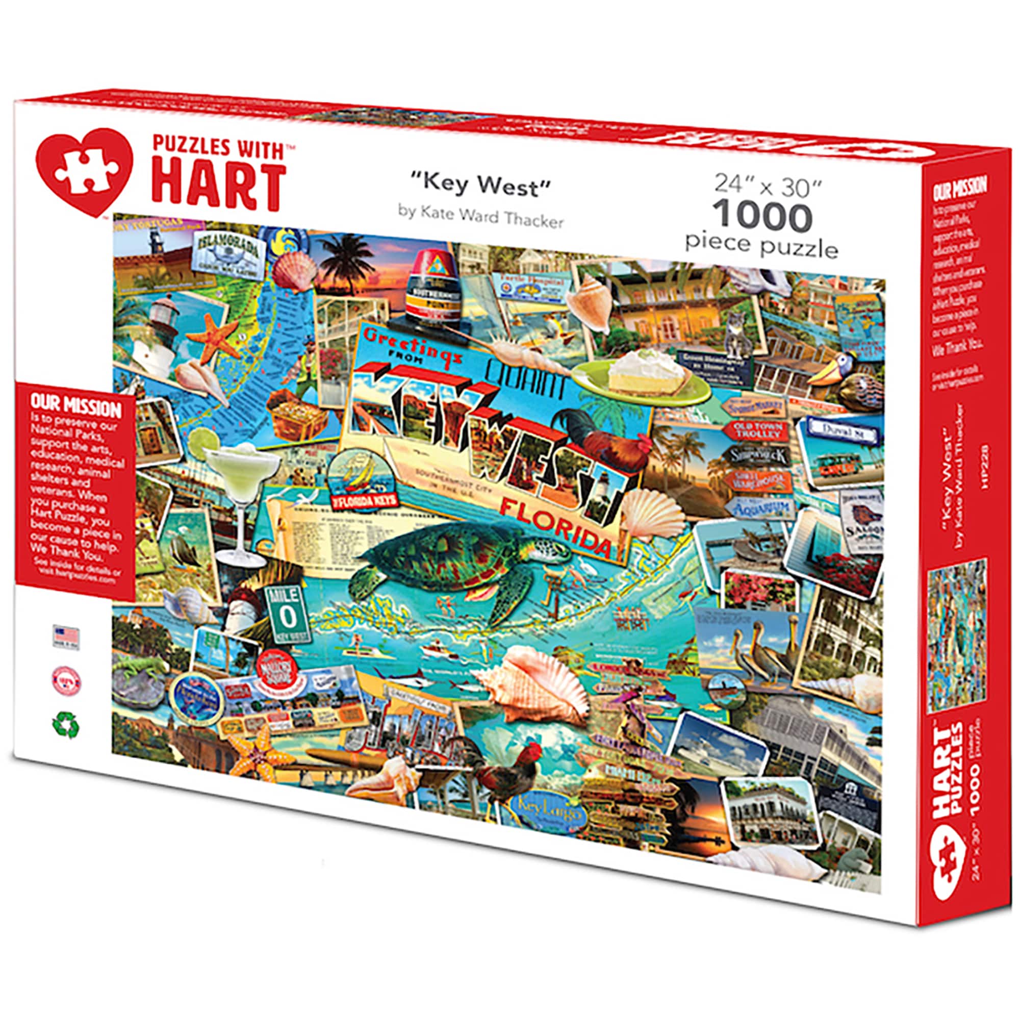Hart Puzzles Key West by Kate Ward Thacker 1,000 Piece Jigsaw Puzzle