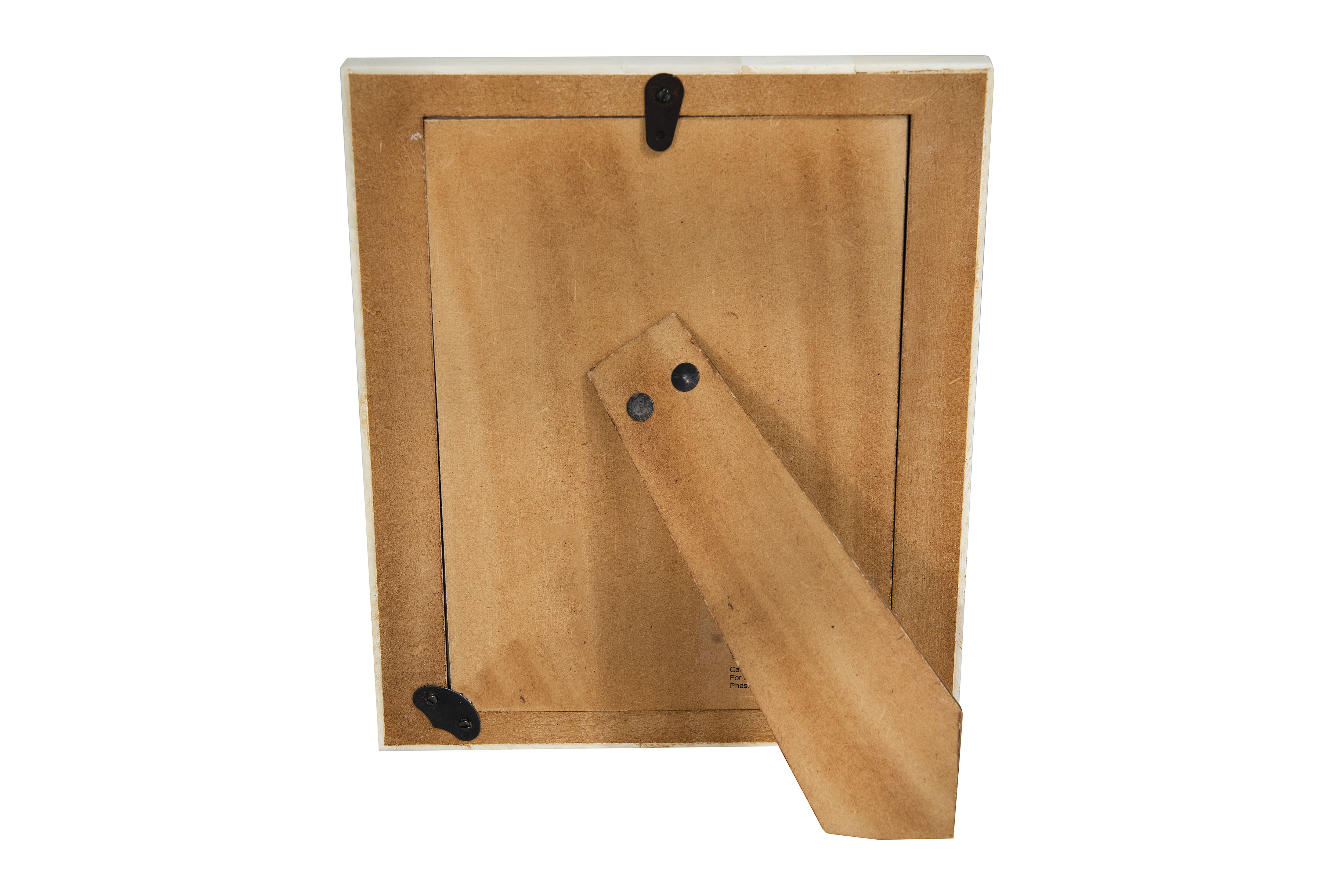 Hello Honey&#xAE; White &#x26; Beige 5&#x22; x 7&#x22; Photo Frame