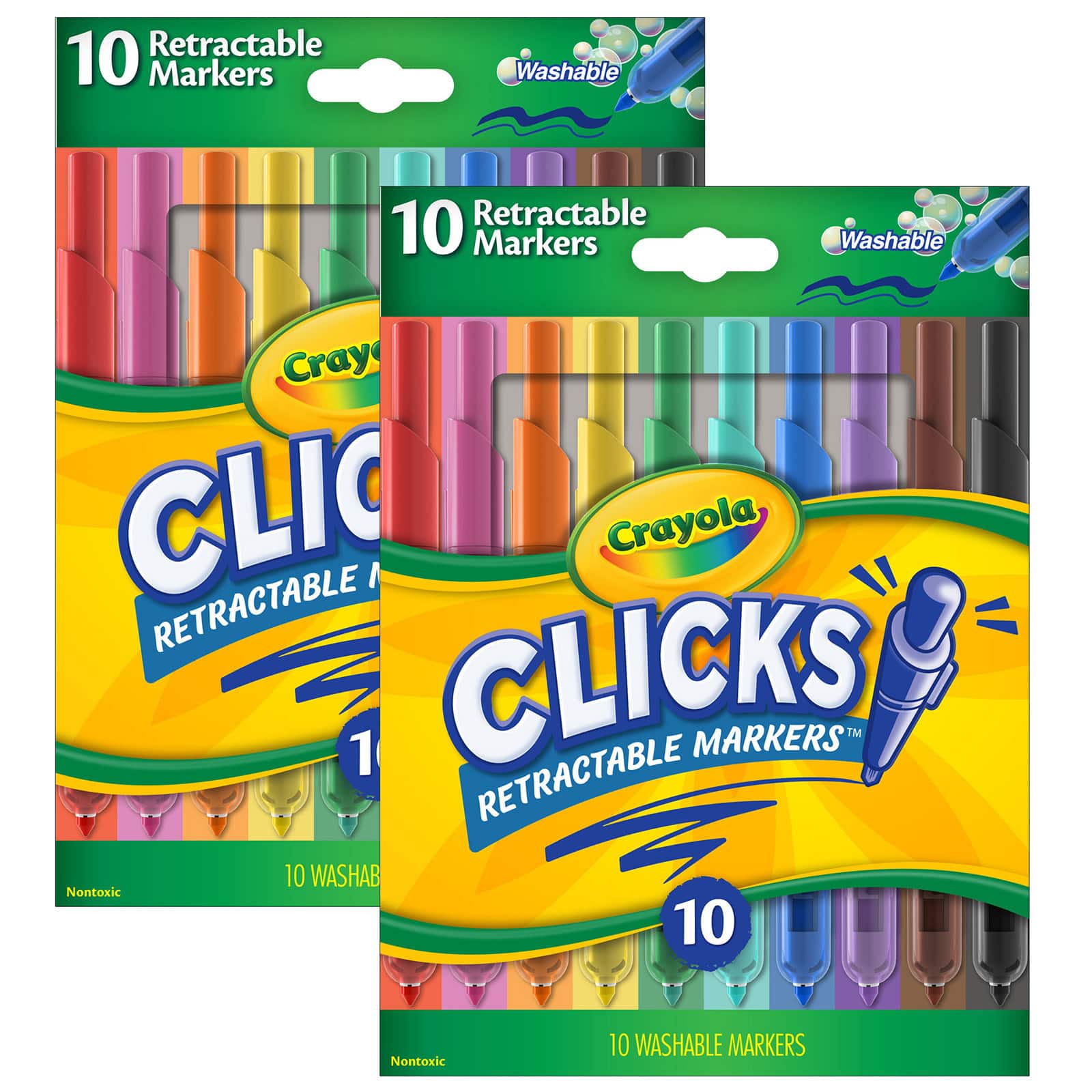 Marker Crayola Clicks Washable Retractable 10 (FS) - Ziggies