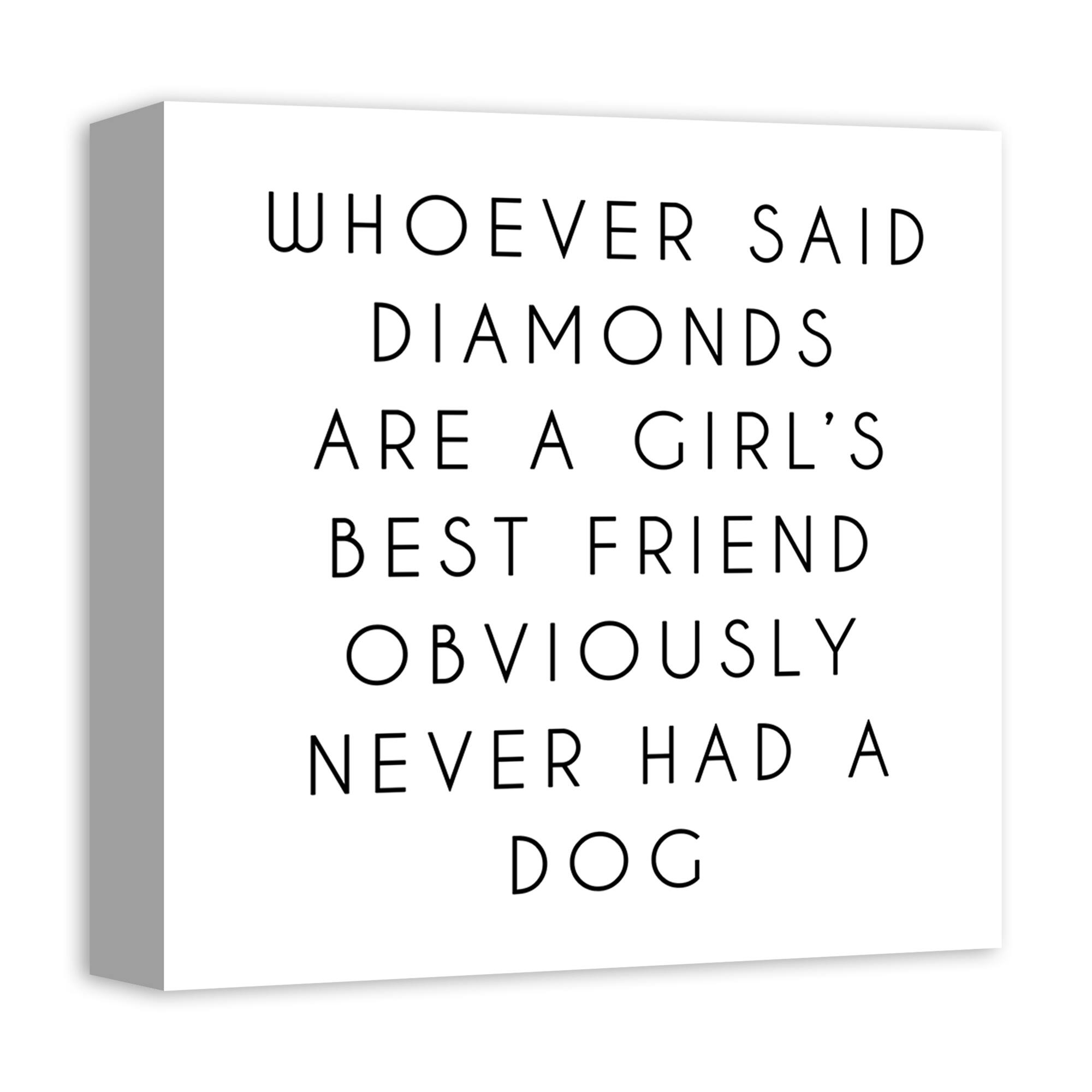 Dogs Are A Girl&#x27;s Best Friend Canvas Wall Art