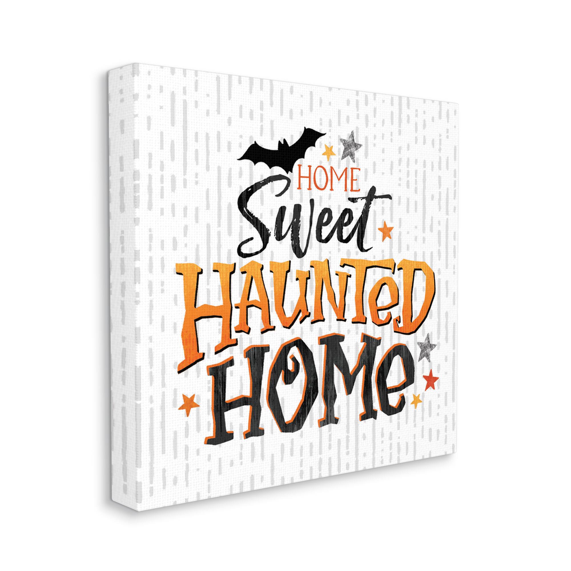 Stupell Industries Sweet Haunted Home Patterned Canvas Wall Art