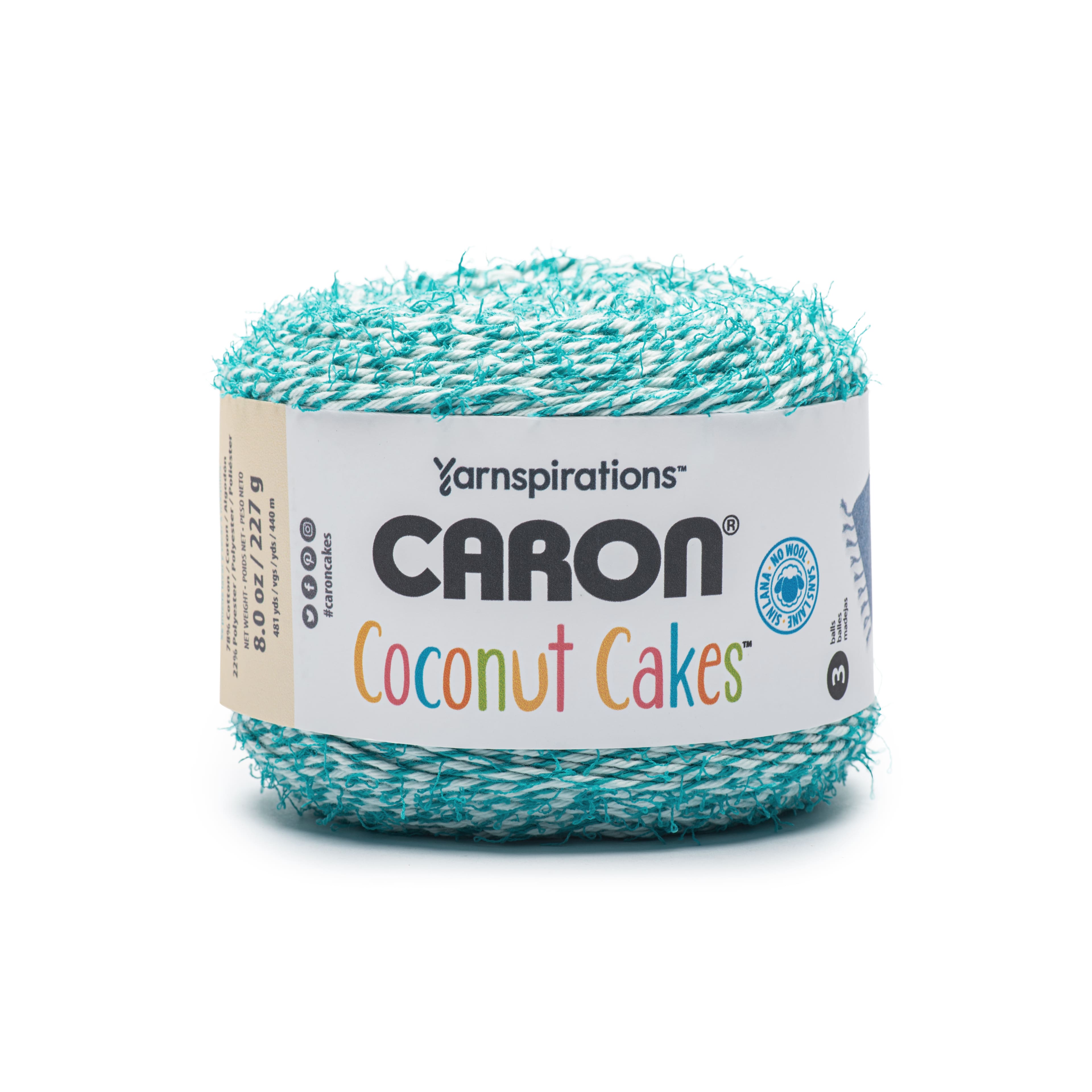 NEW TEAL ZEAL Caron Anniversary Cakes, 1061 Yards, 35.3 Oz. 35.3 Oz, Yarn,  Super Bulky 6 