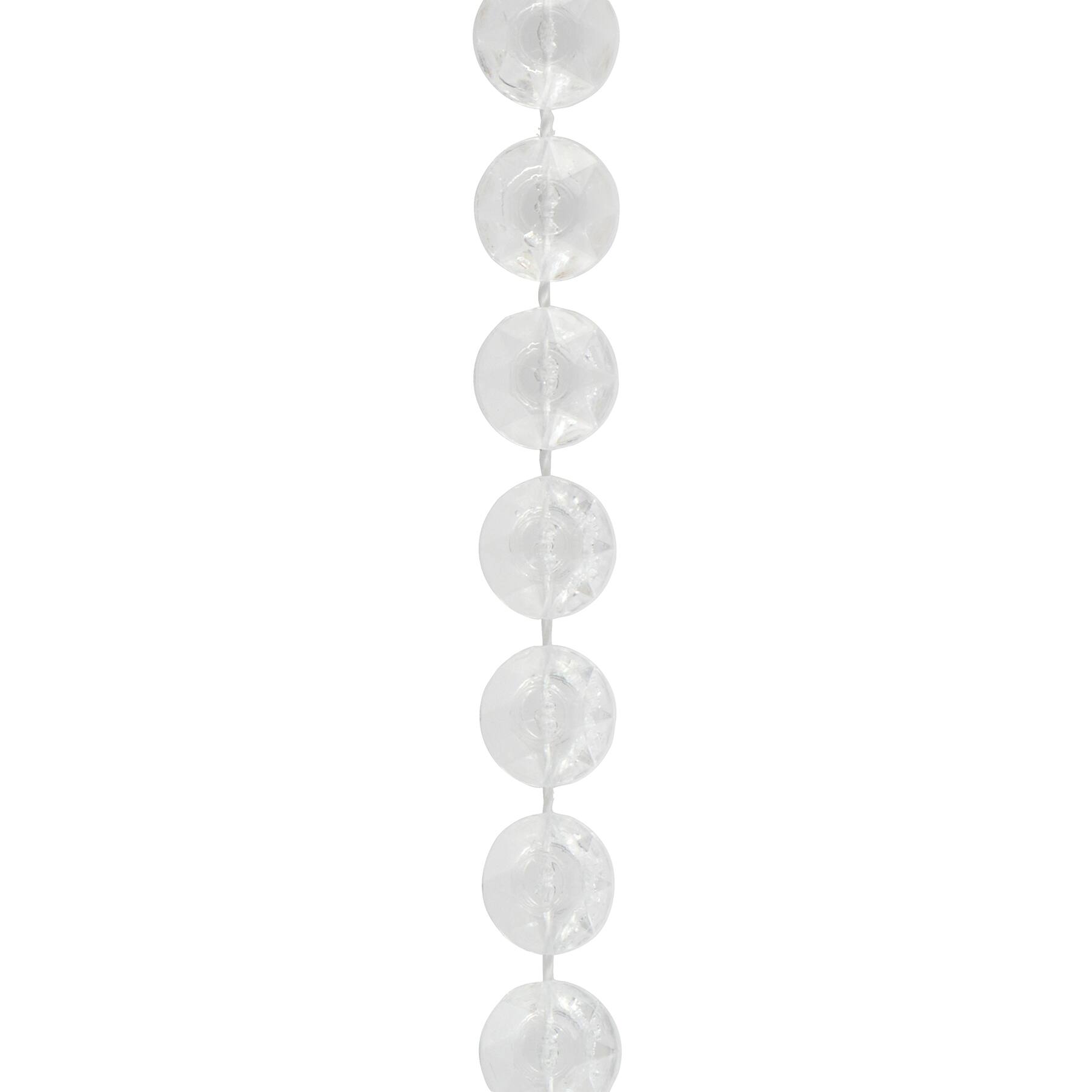 10mm Clear Faceted Disc Plastic Bead Garland, 50ft. by Bead Landing&#x2122;