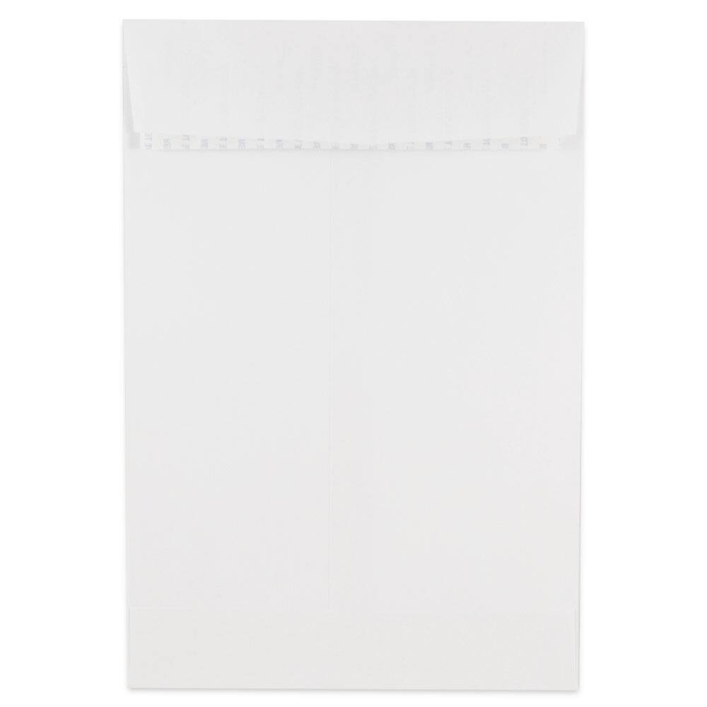 JAM Paper 6&#x22; x 9&#x22; White Open End Catalog Peel &#x26; Seal Closure Envelopes
