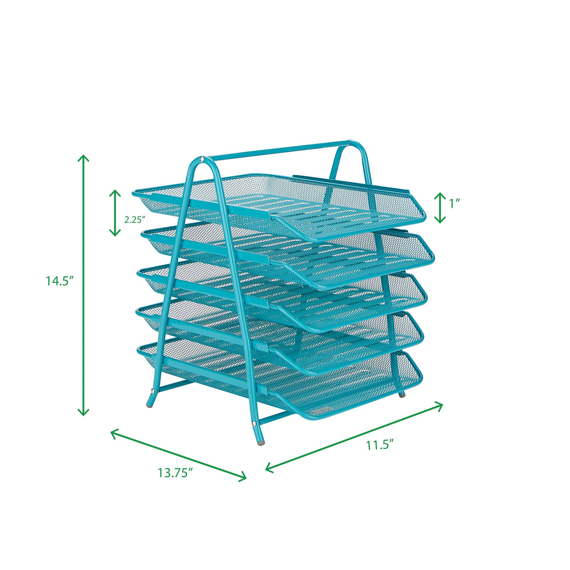 Mind Reader Desk Organizer with 5 Sliding Trays