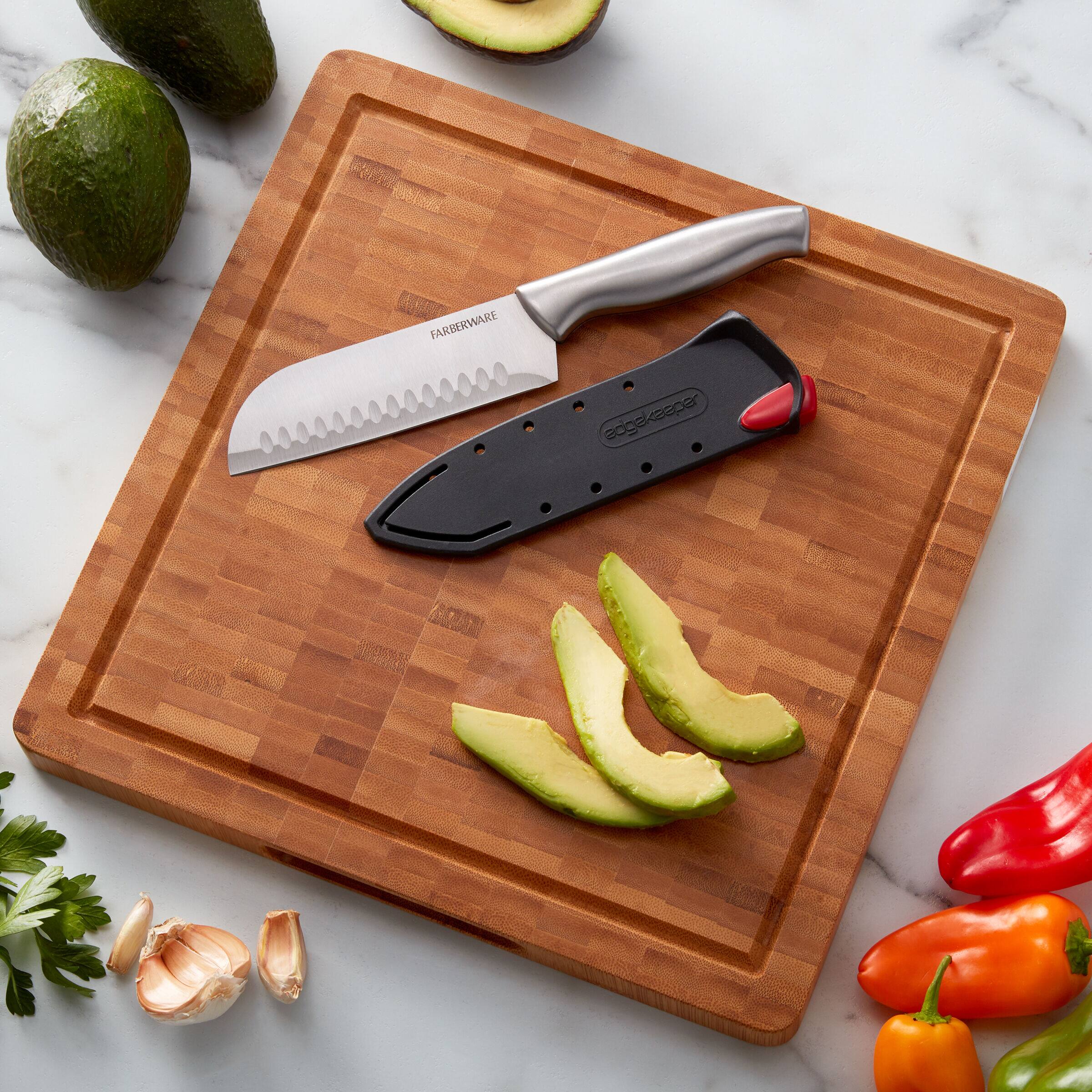 Farberware 12&#x22; End Grain Acacia Bamboo Cutting Board