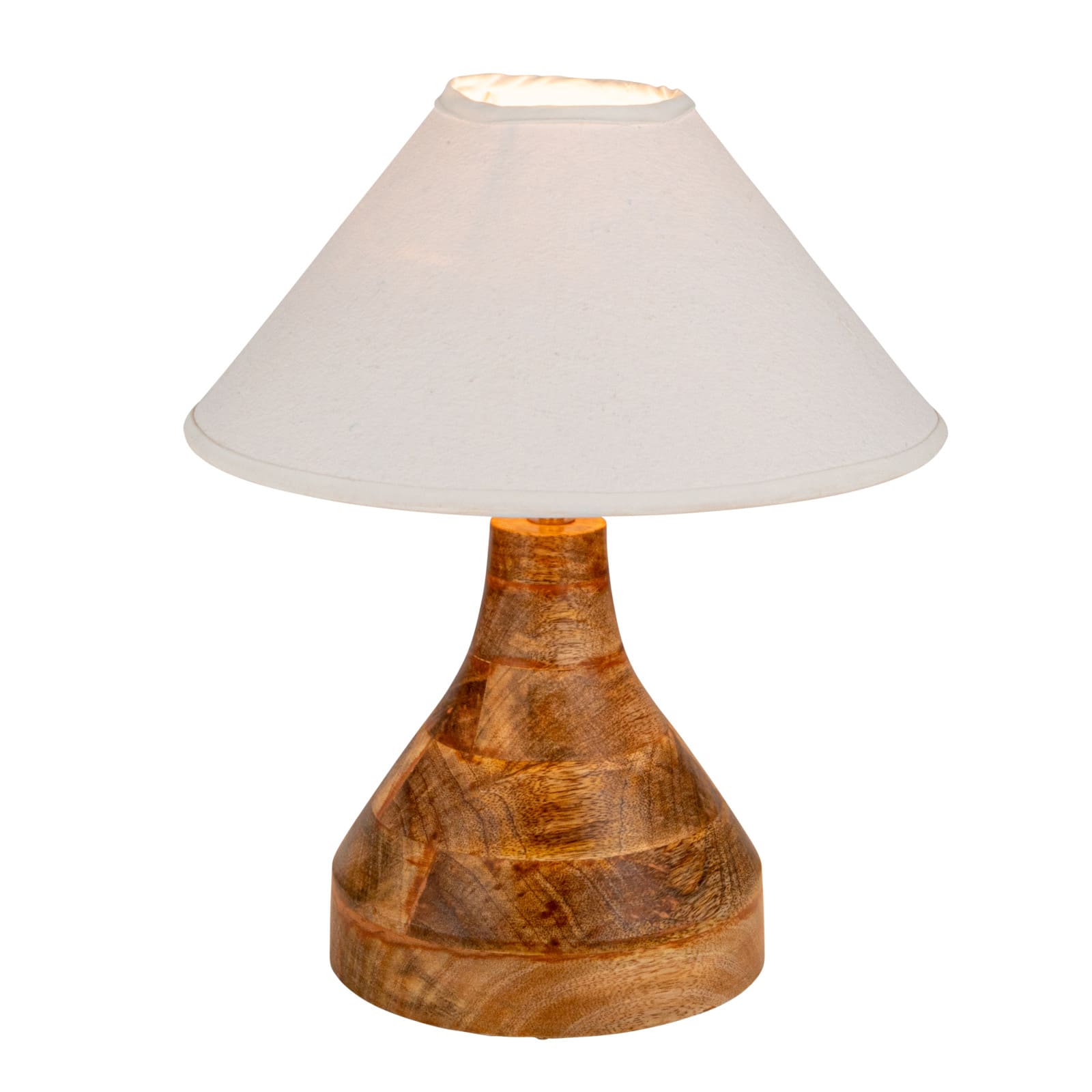 Hello Honey&#xAE; 15.75&#x22; Natural Artisanal Aura Mango Wood Table Lamp