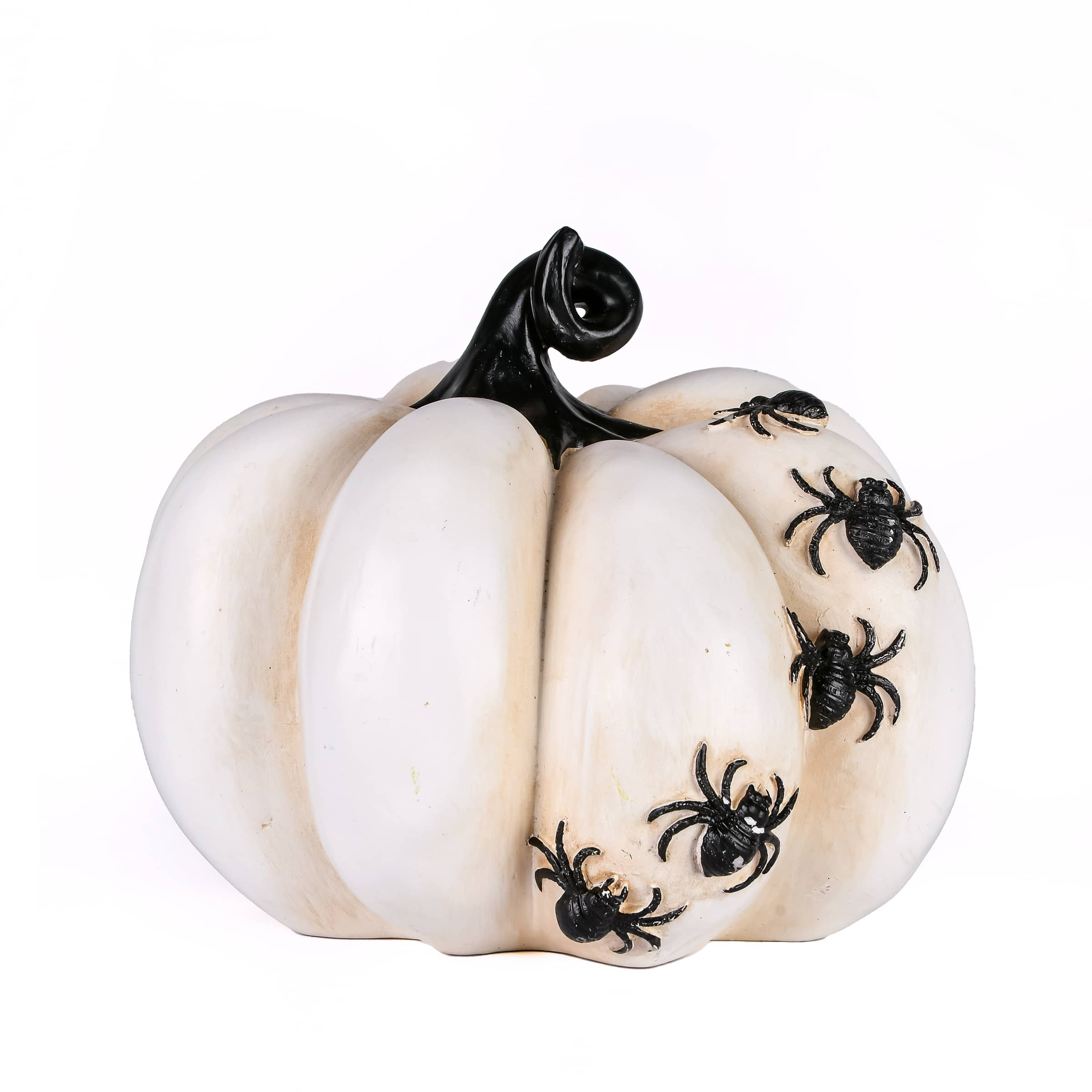 6&#x22; Pumpkin D&#xE9;cor with Spiders