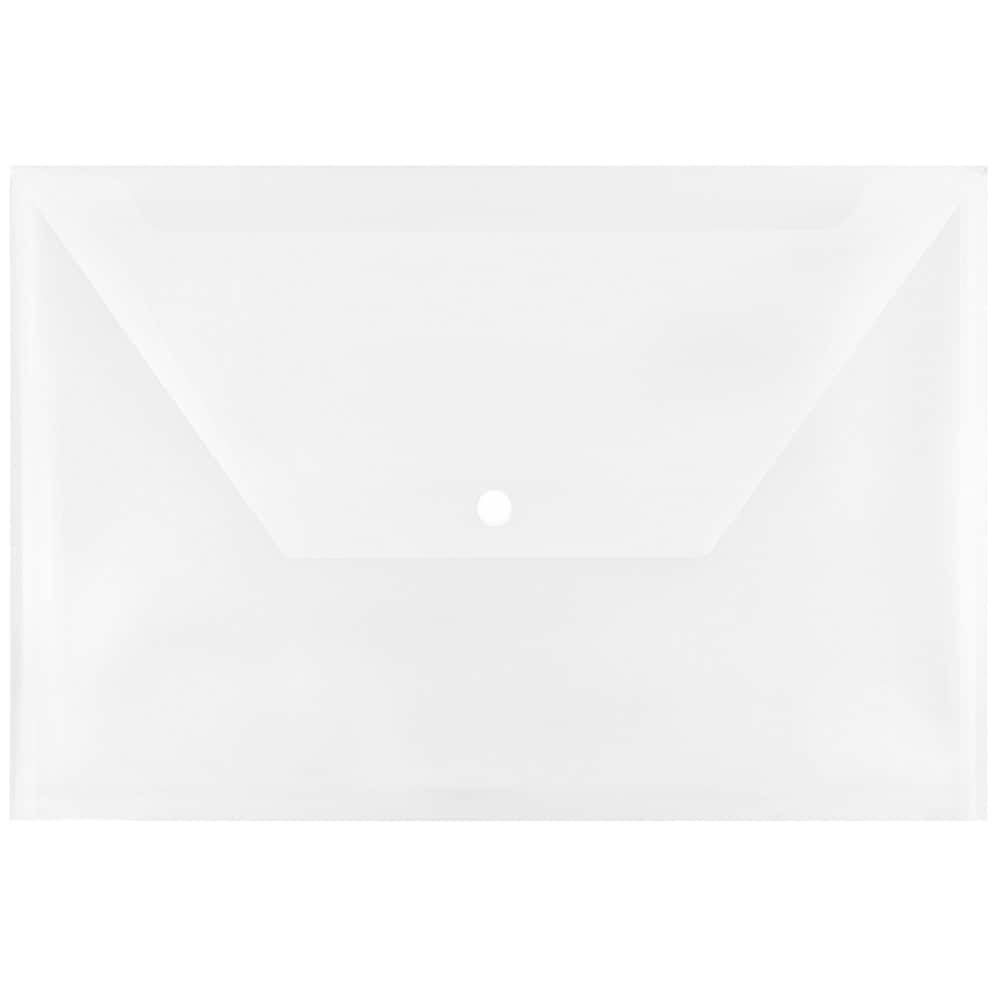 JAM Paper 9.75" x 14.5" Plastic Snap Closure Envelopes, 12ct.