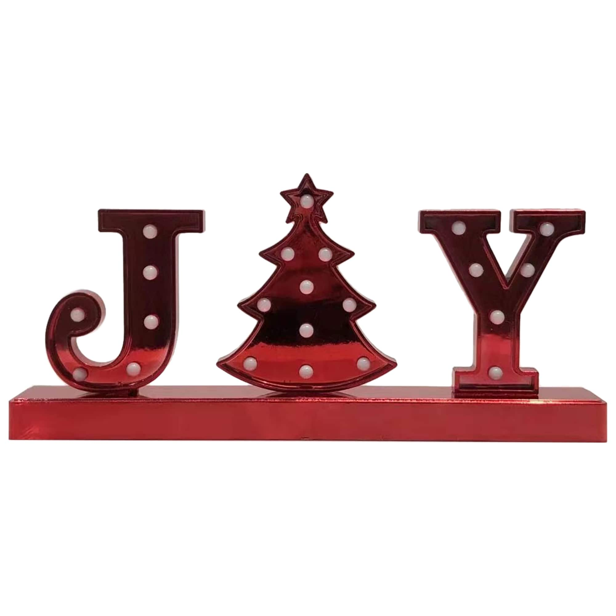 6.5&#x22; LED Red Joy Christmas Marquee Sign