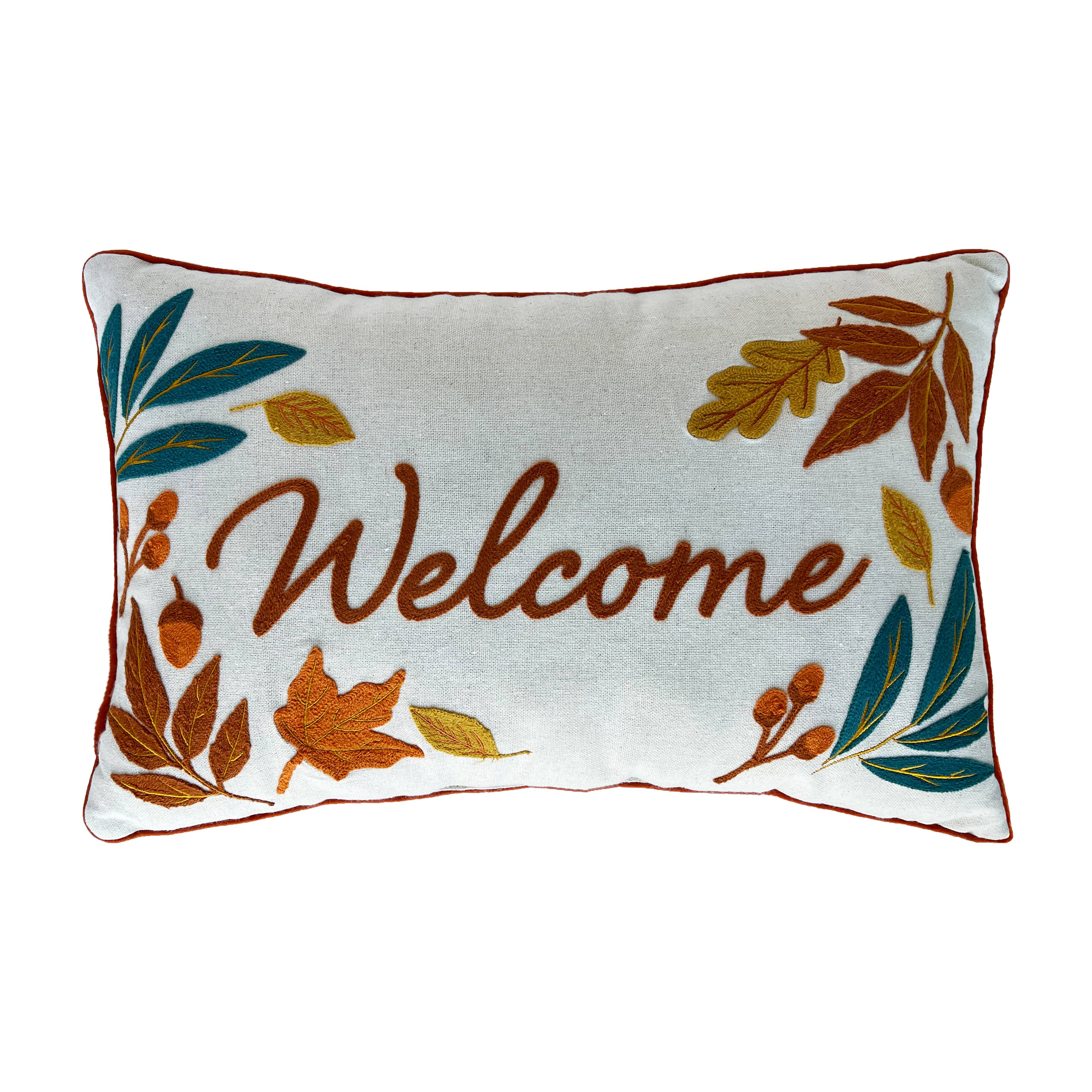 Autumn Leaves Lumbar Throw Pillow