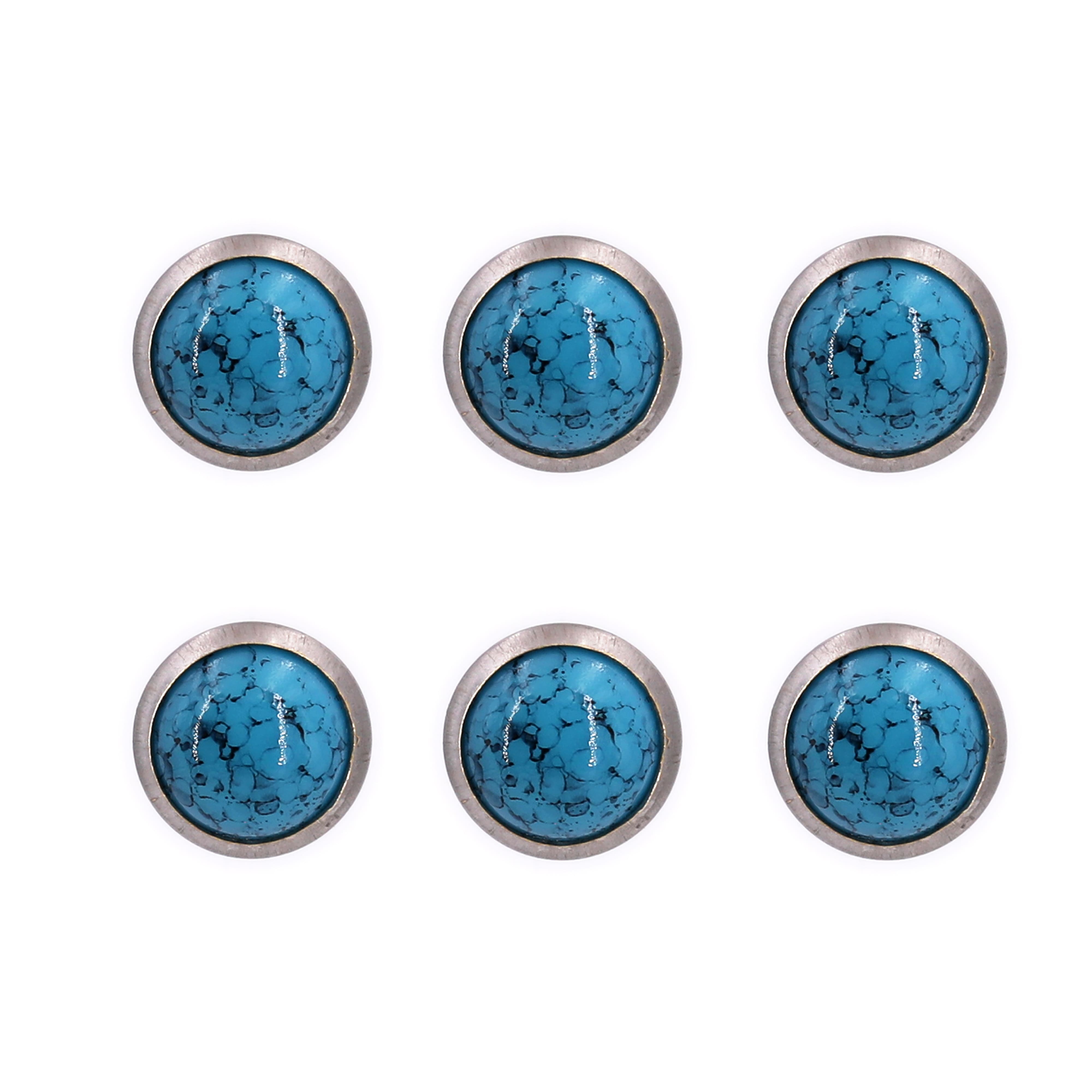 Turquoise Leather Button Studs, 6ct. by Bead Landing&#x2122;