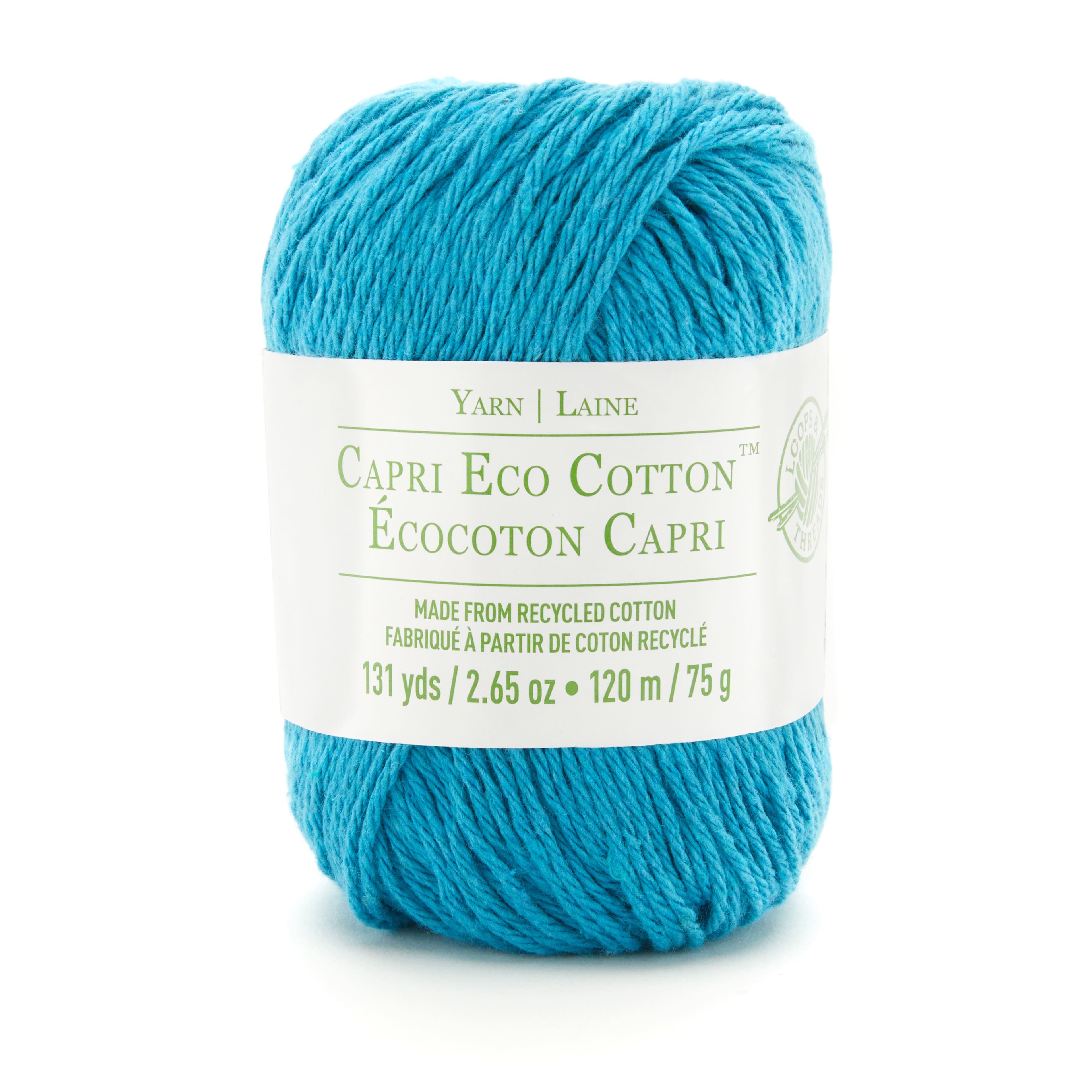 15 Pack: Capri Eco Cotton™ Solid Yarn by Loops & Threads®