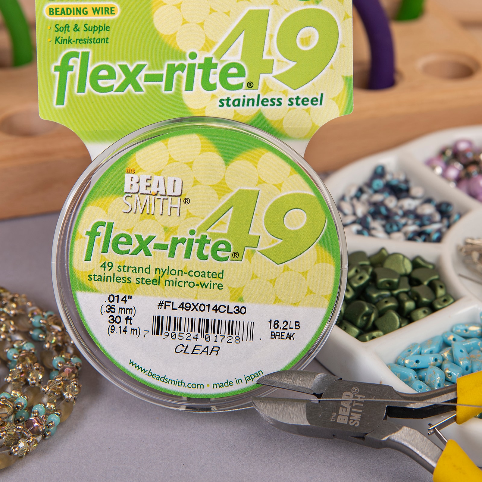 Flex-Rite&#xAE; 0.014&#x22; Clear 49 Strand Beading Wire