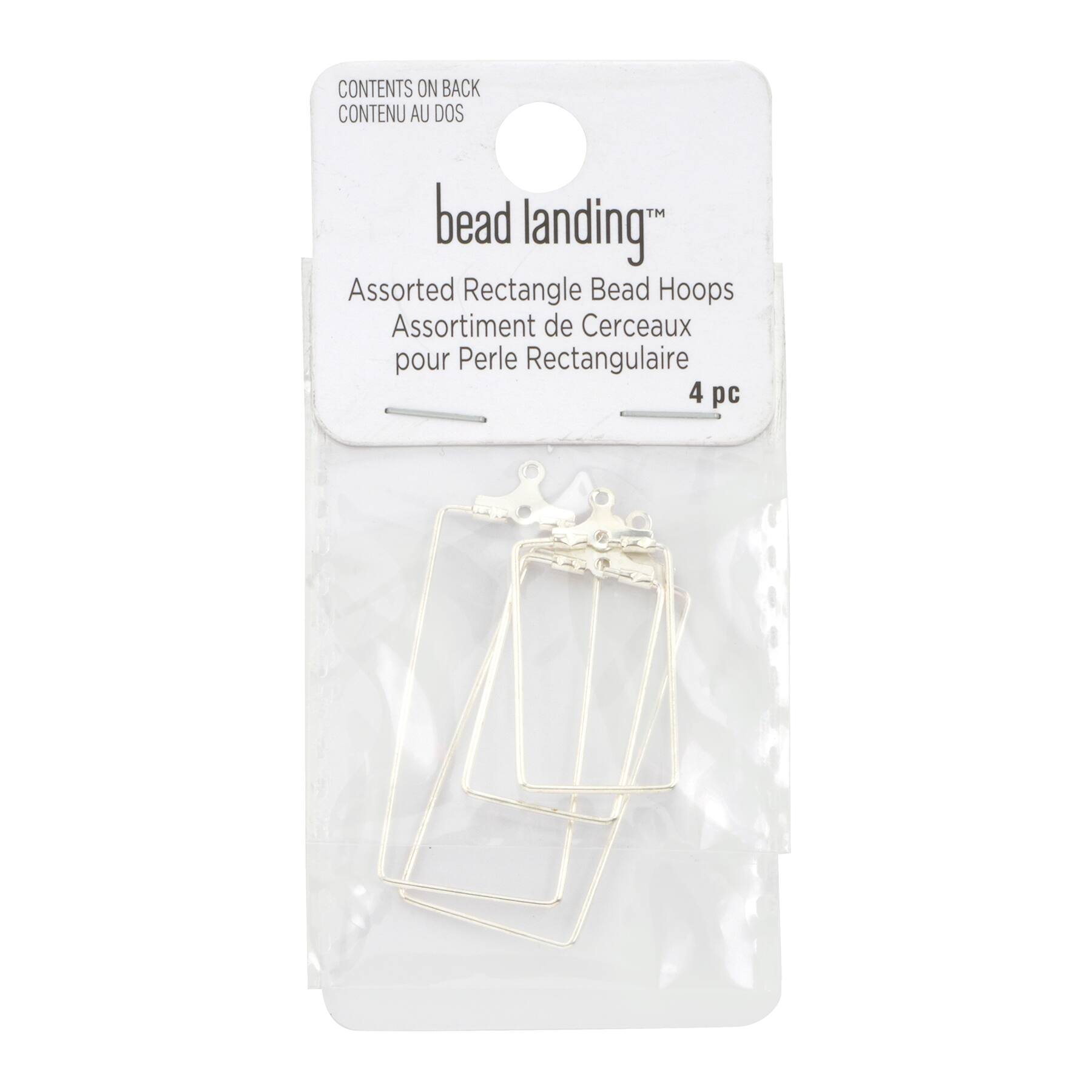 Metal Rectangle Bead Hoops by Bead Landing™