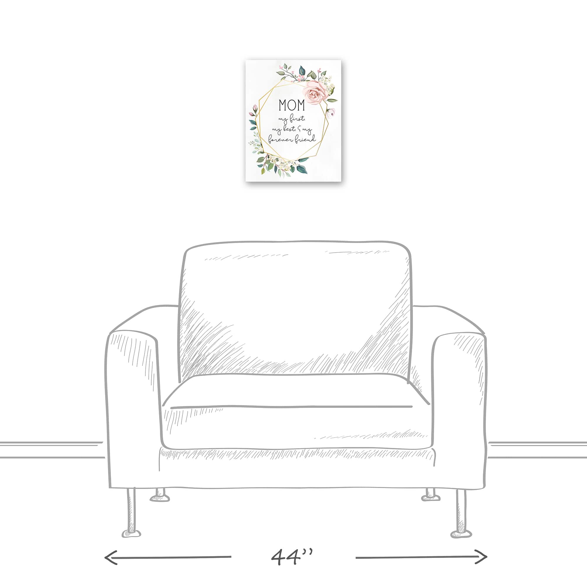 Mom First, Friend Forever Canvas Wall Art